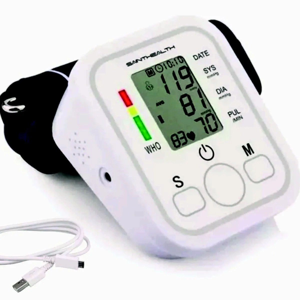 OLIVE - MEDIDOR DE PRESION TENSIOMETRO DIGITAL DE BRAZO  INCLUYE CABLE USB