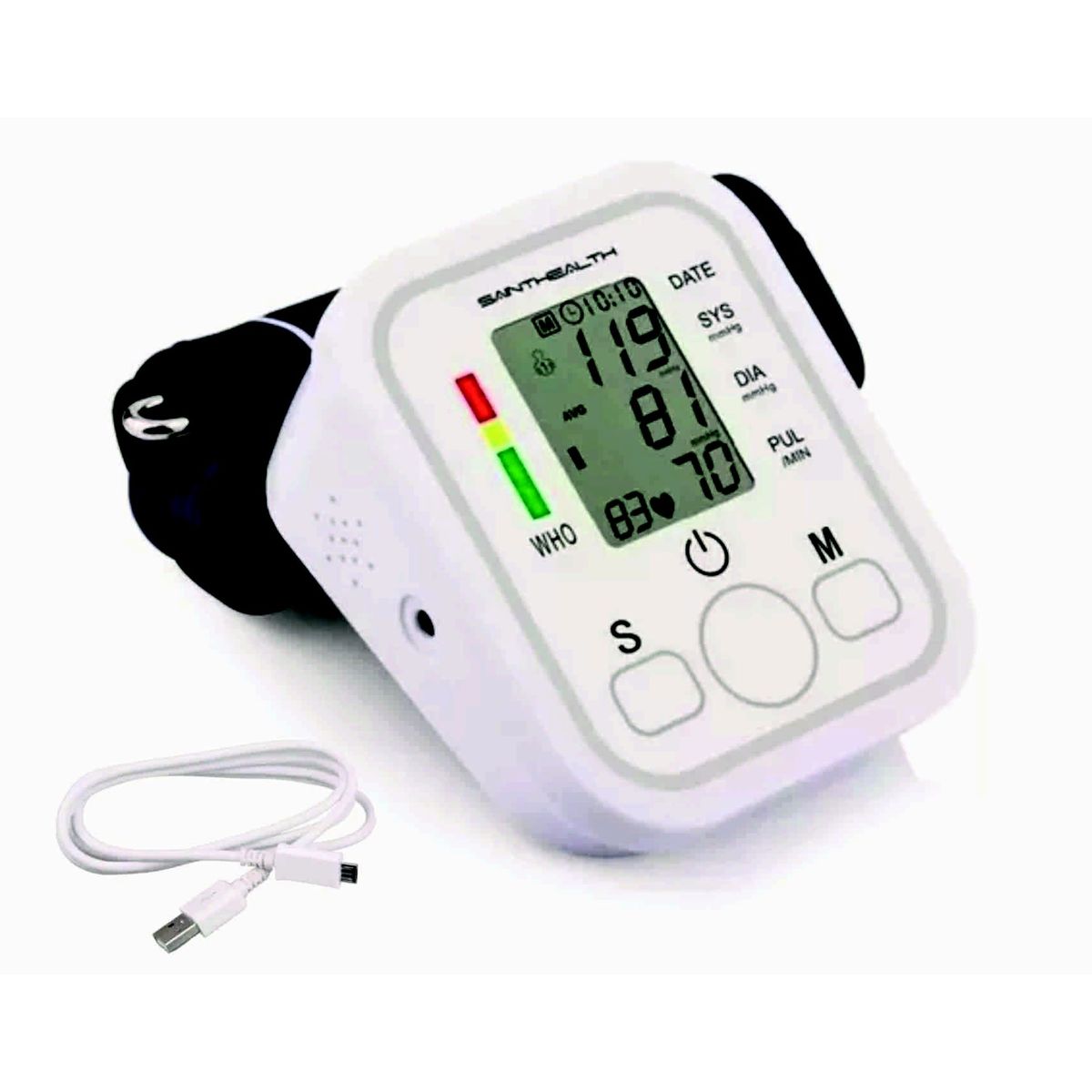 OLIVE - MEDIDOR DE PRESION TENSIOMETRO DIGITAL DE BRAZO  INCLUYE CABLE USB