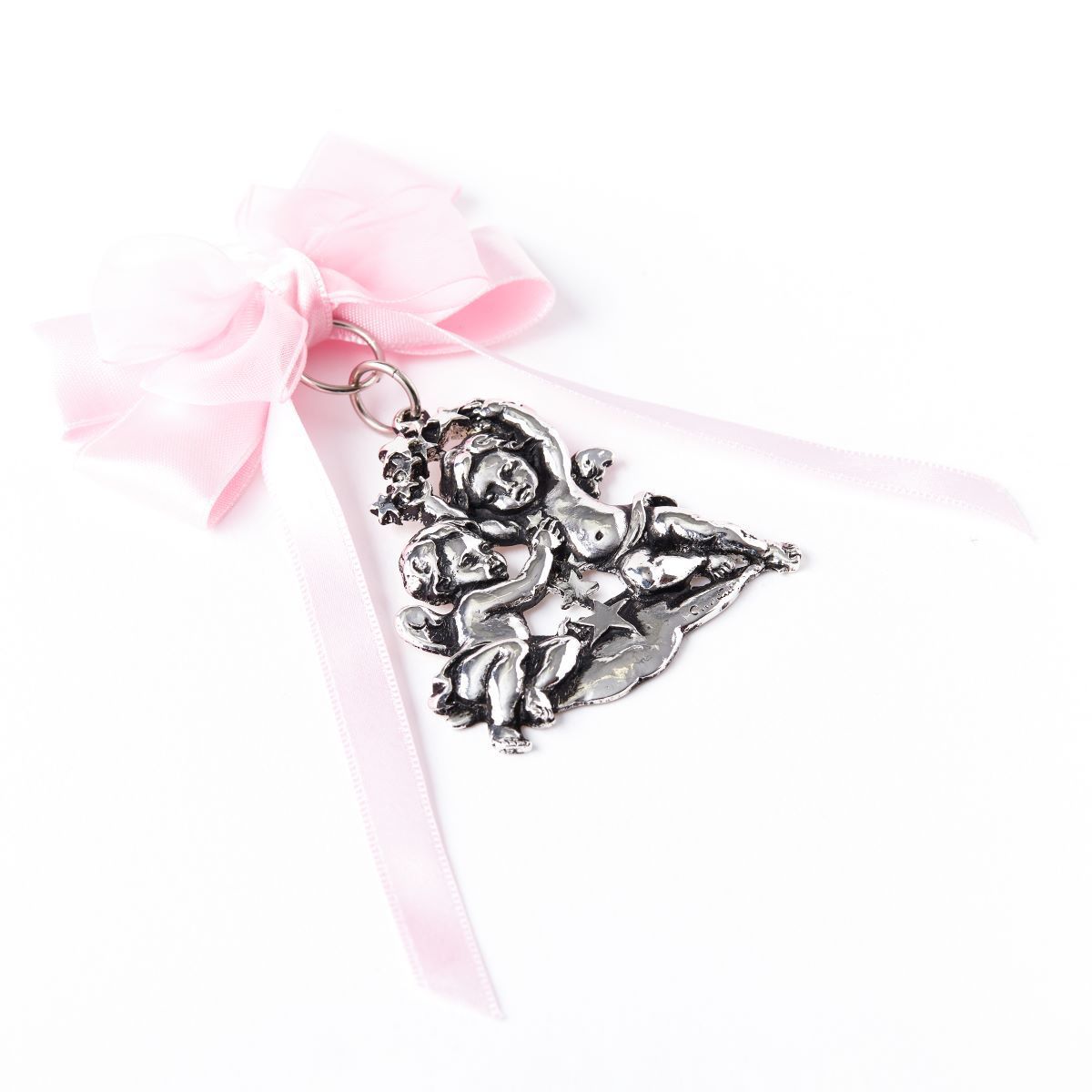 ARGENTARIA - Angel Estrella con Cinta Rosa - Plaqué