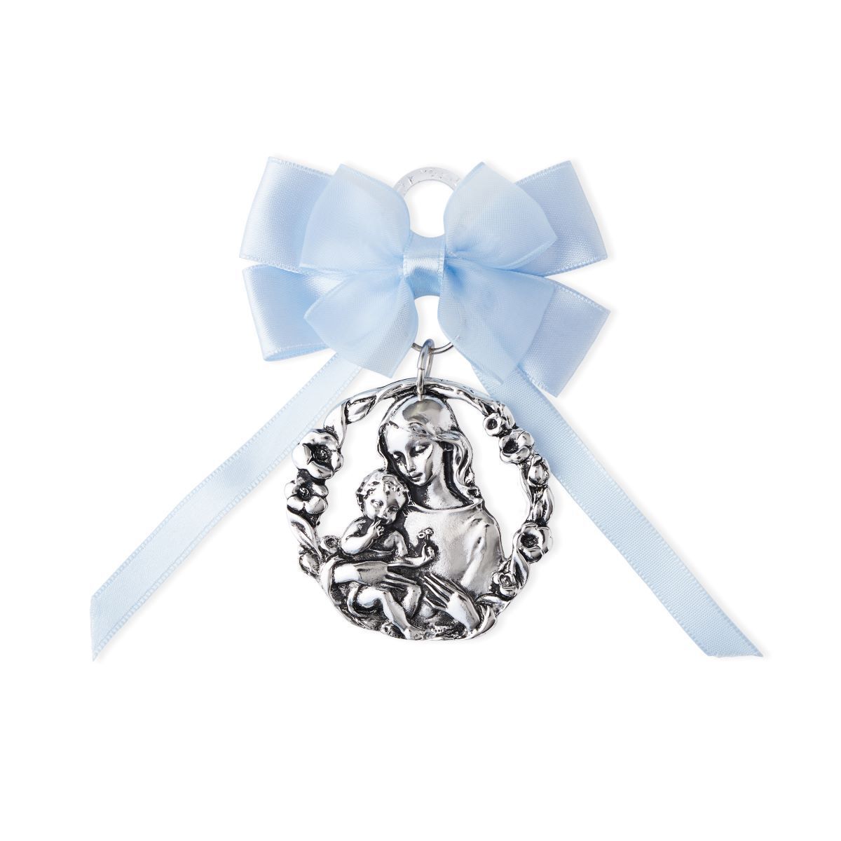 ARGENTARIA - Virgen y niño con Cinta Celeste - Plaqué