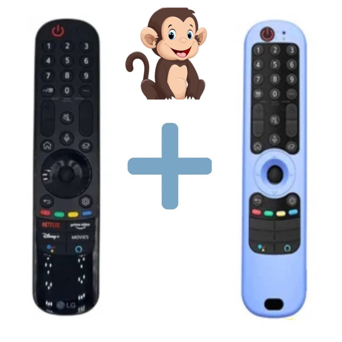 GENERICO - Control Remoto Lg Magic An-mr21ga Modelo 2021 + Funda Celeste