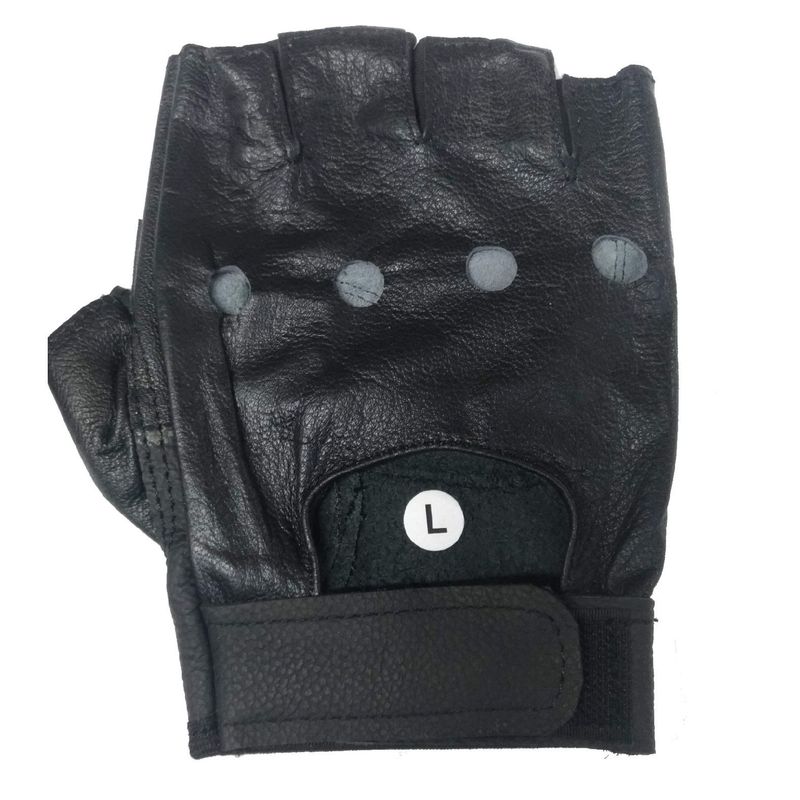 TODO FIT - Mitones de Pesas Gym Guantes Cuero Talla L