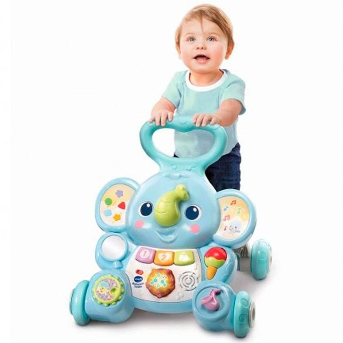 VTECH - Caminadora Bebé Musical Bluemi Elefante  Andador Musical