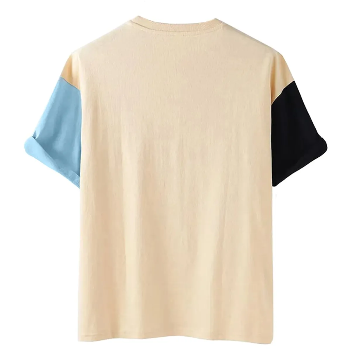 YANSUS - Polo Hombre Yansus Bicolor Beige Negro Celeste