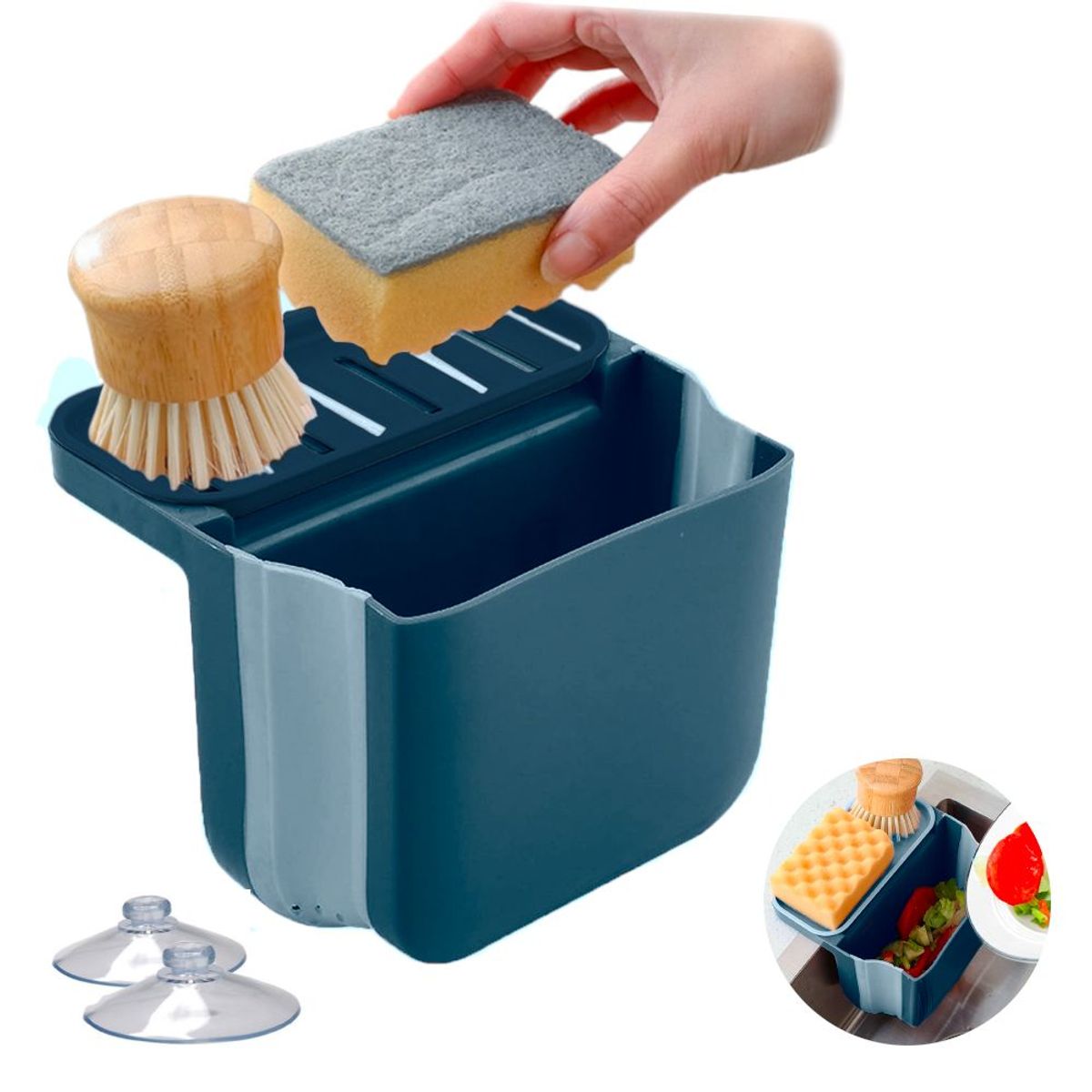 SASHIJA - Escurridor Plegable Porta Esponjas de Lavadero Multiusos VD