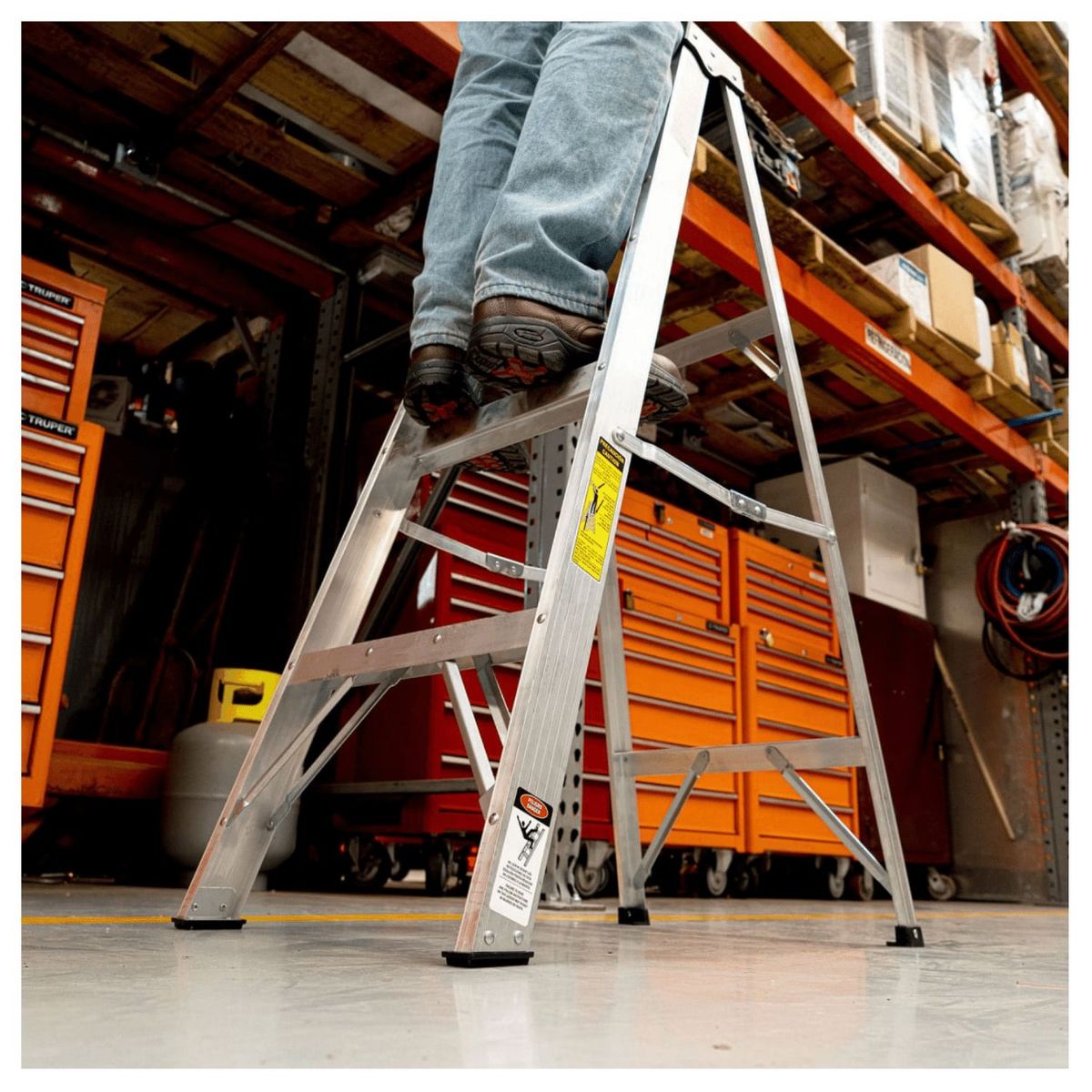 TRUPER - Escalera Tijera 3 Peldaños Capacidad De Carga 150 Kg Truper