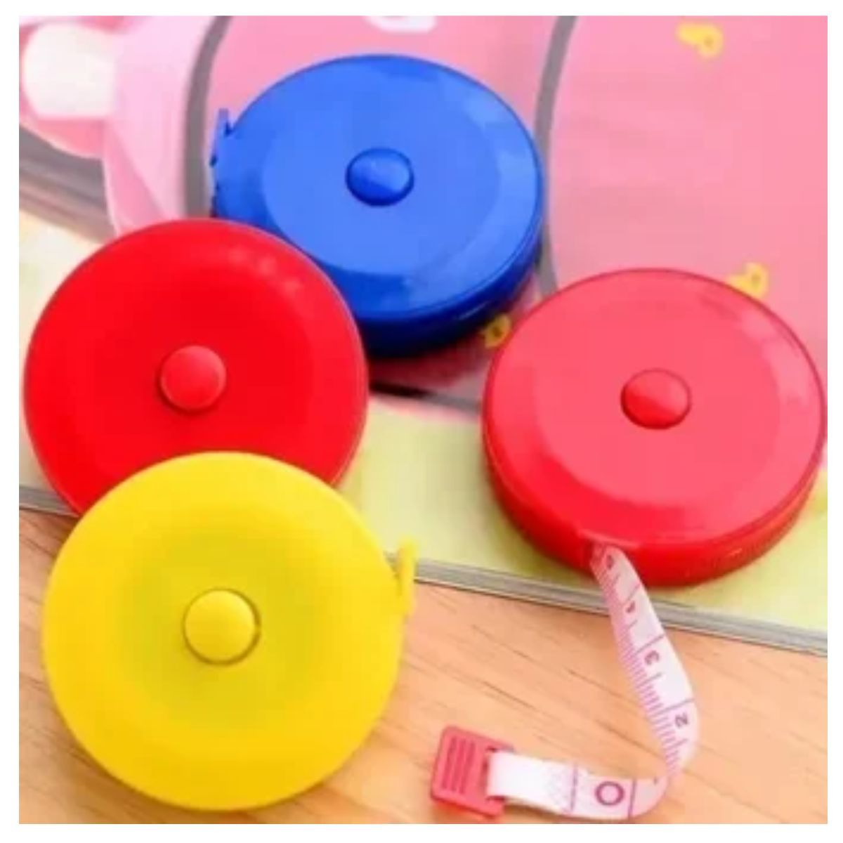 GENERICO - 3 Und. Cinta Metrica Retráctil Pro Alta Calidad 1.5 Mts,