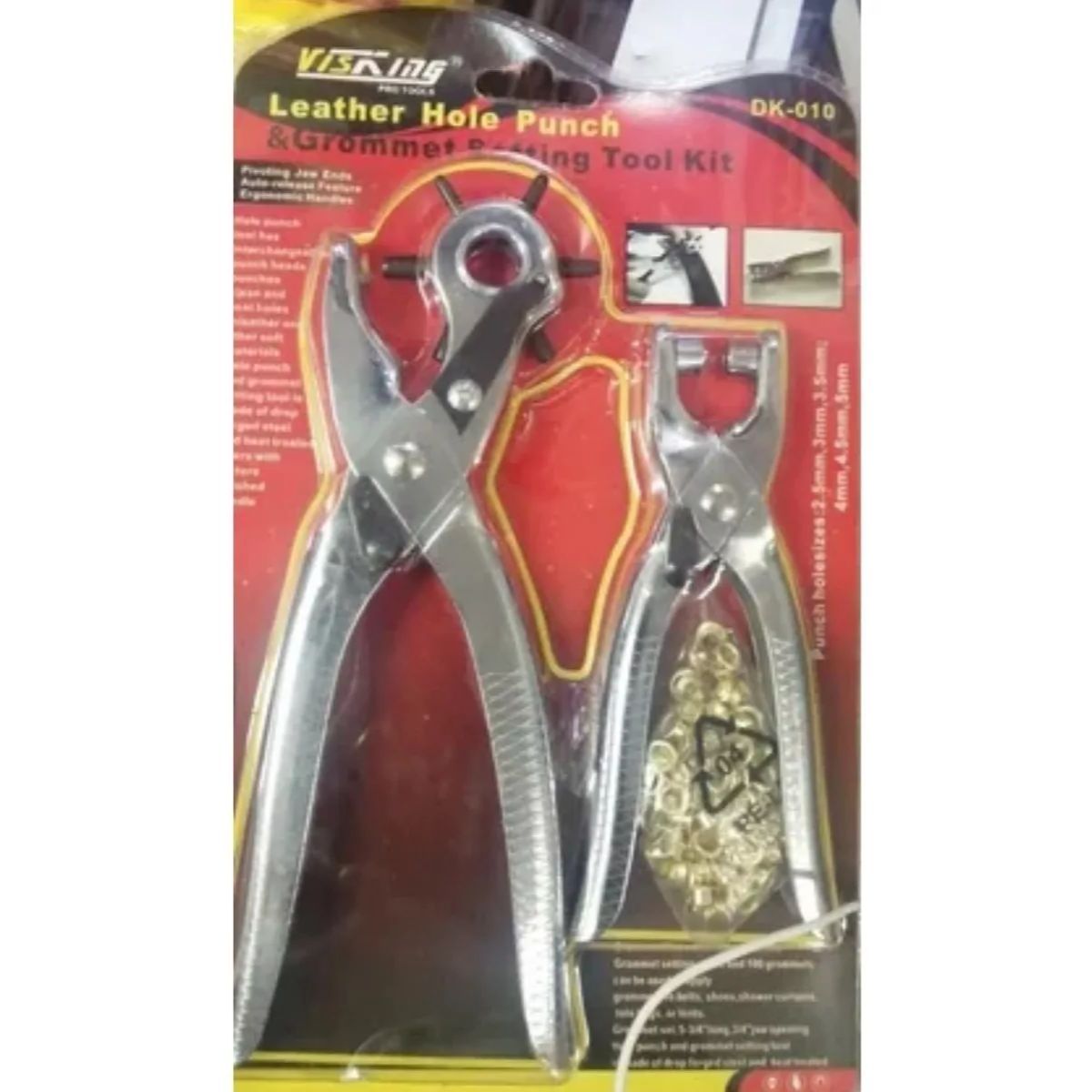 GENERICO - Sacabocado Y Ojilladora Alicate Sacabocado Perfora Cuerina