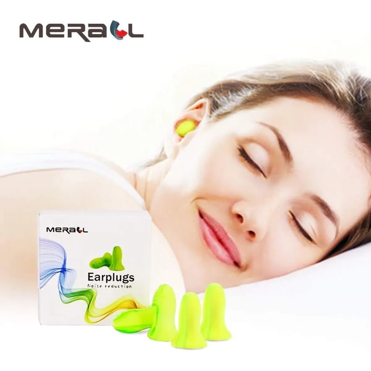 MERALL - Tapon para oídos aislante de ruido para dormir - amarillo