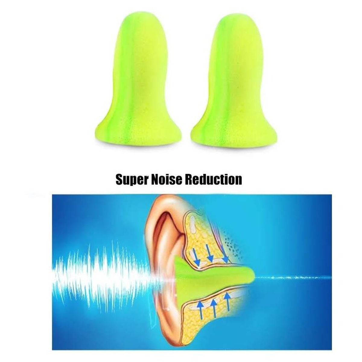 MERALL - Tapon para oídos aislante de ruido para dormir - amarillo