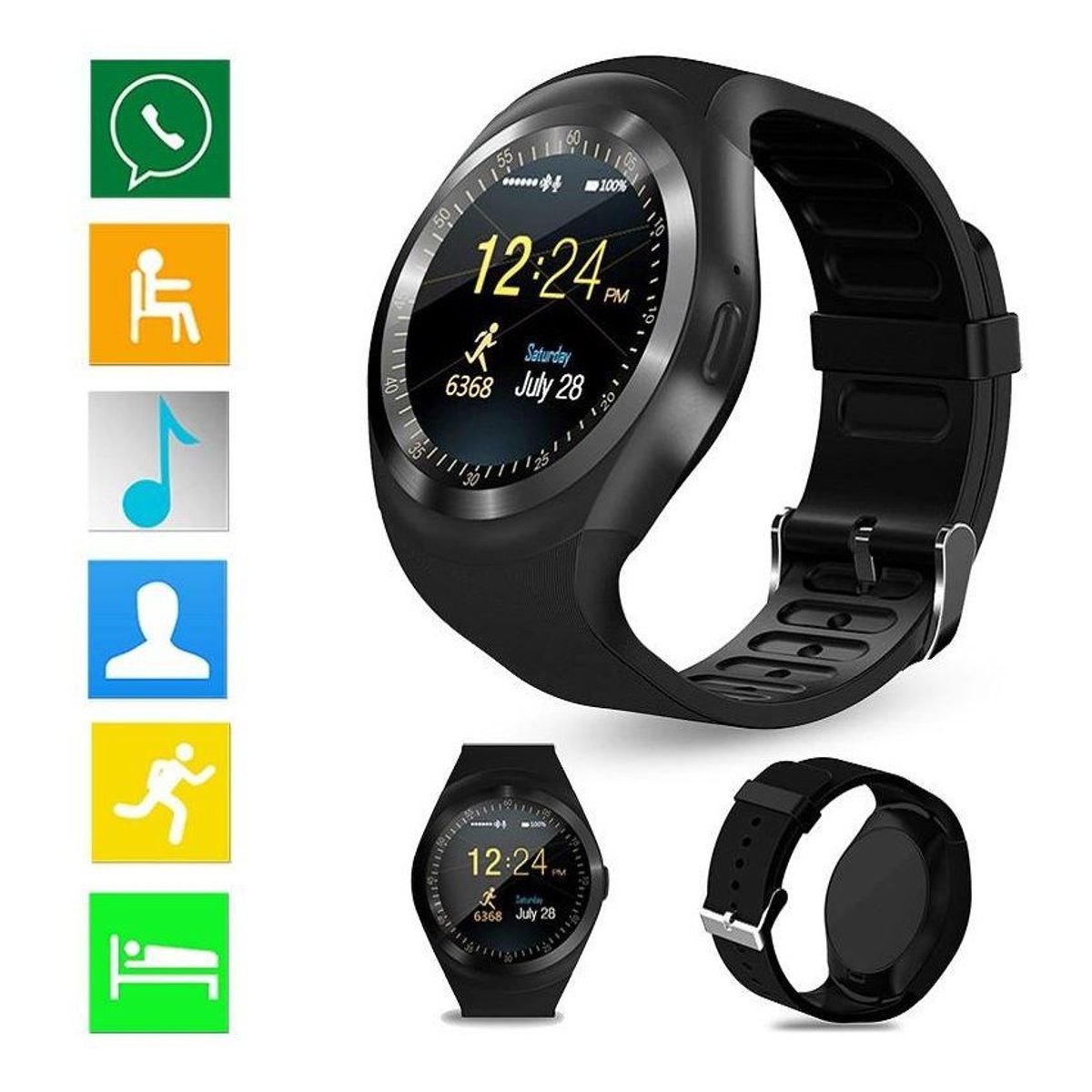 VATYERTY - Smartwatch reloj y1 bluetooth celular sd para android iphone chip sim