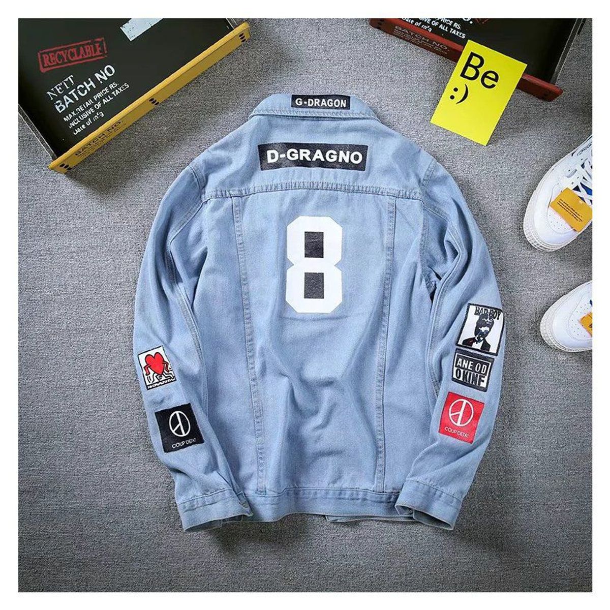 VATYERTY - Chaqueta de mezclilla vaquera vaquera para hombre-azul