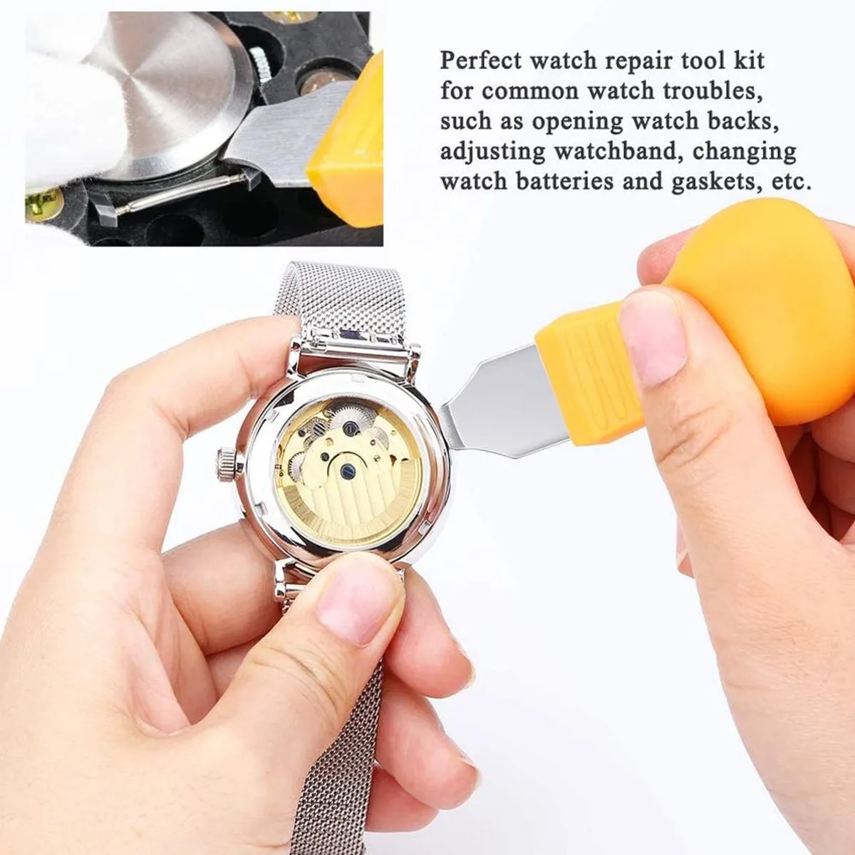 GENERICO - Kit de reparación reloj destornillador herramienta profesional