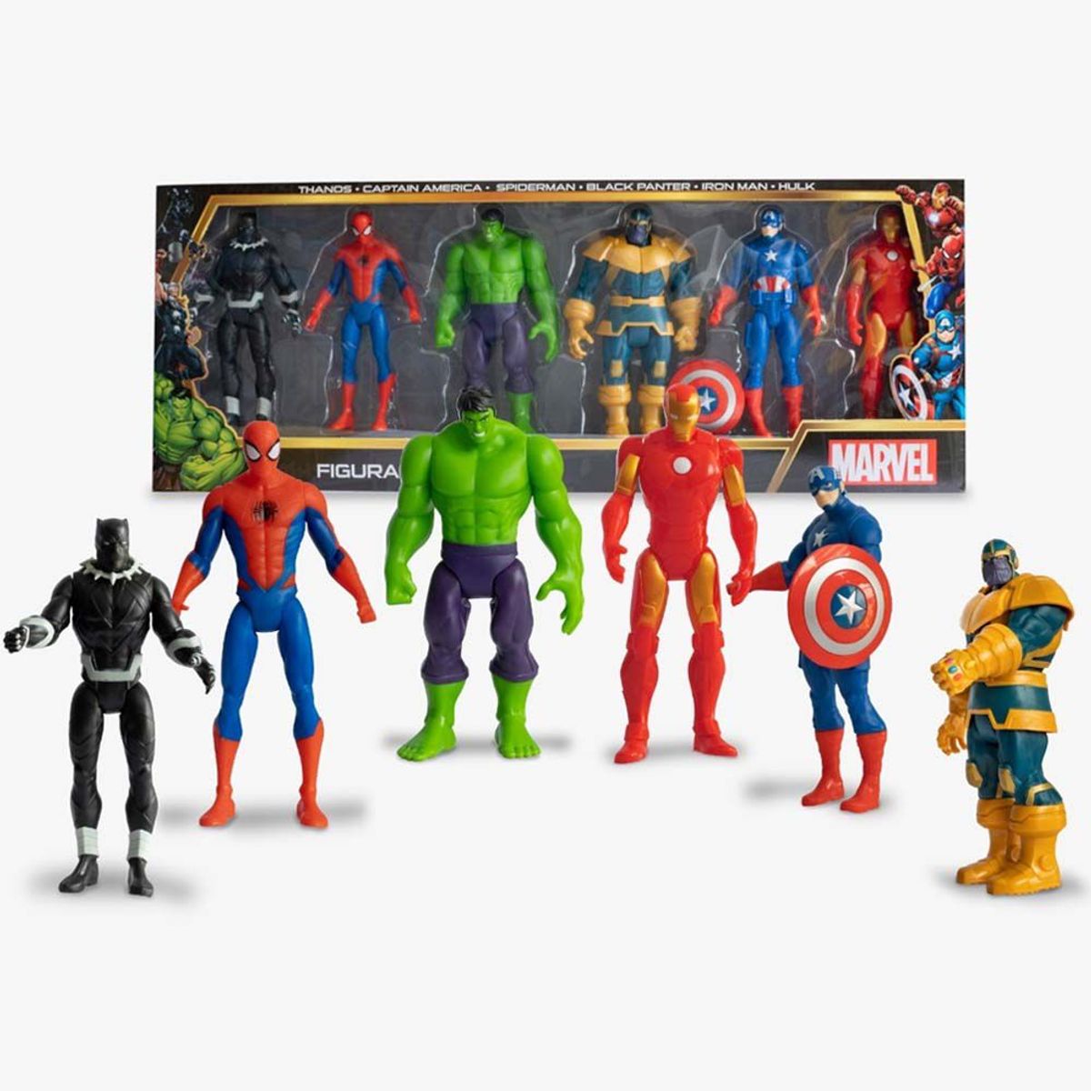 MARVEL - Set De Figuras Articulables Y De Jebe Avengers