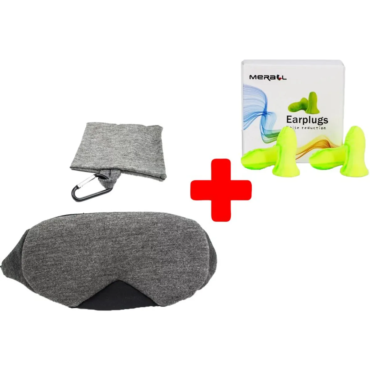 GENERICO - Kit para dormir o descansar:  antifaz + tapones