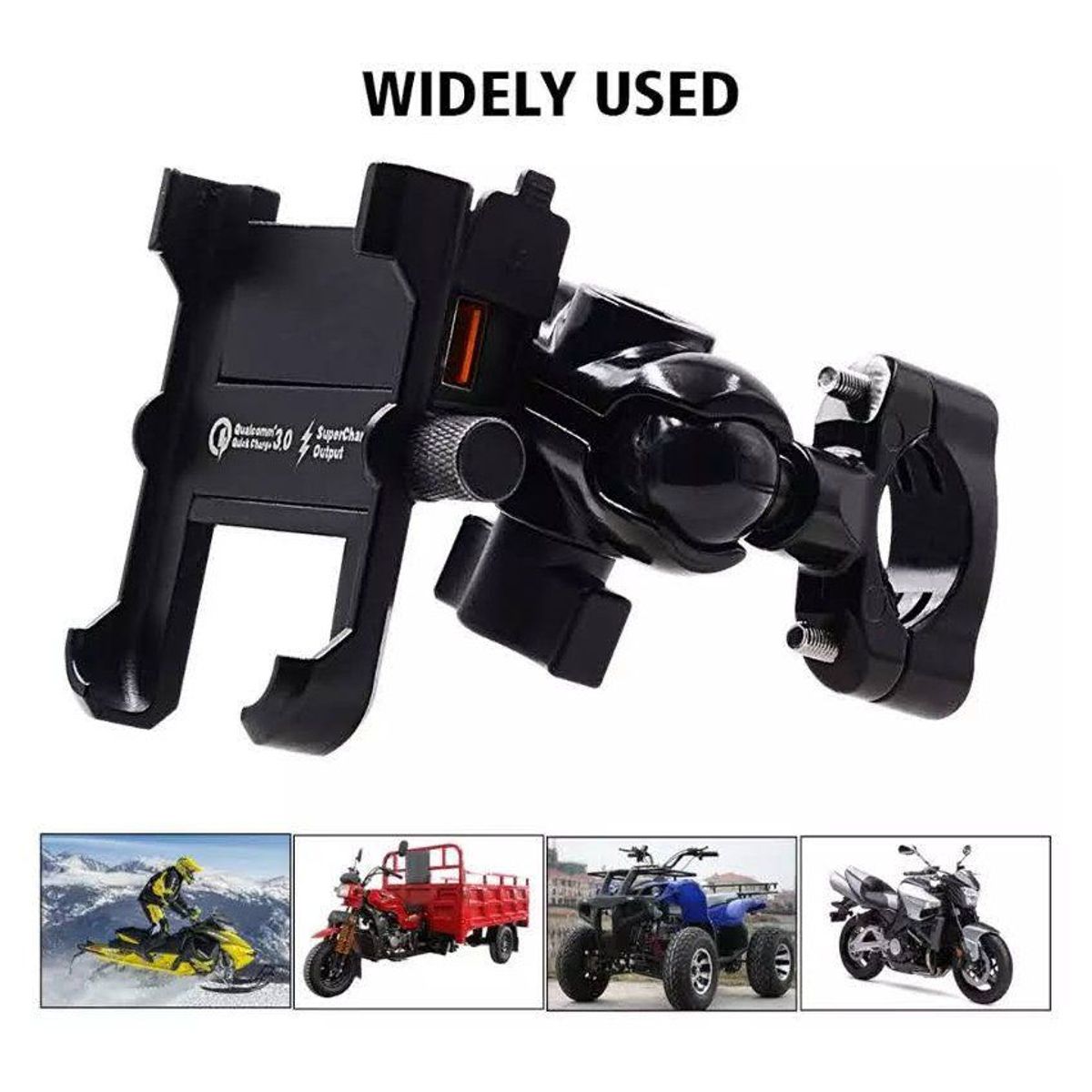 GENERICO - Soporte portacelular holder para moto de metal