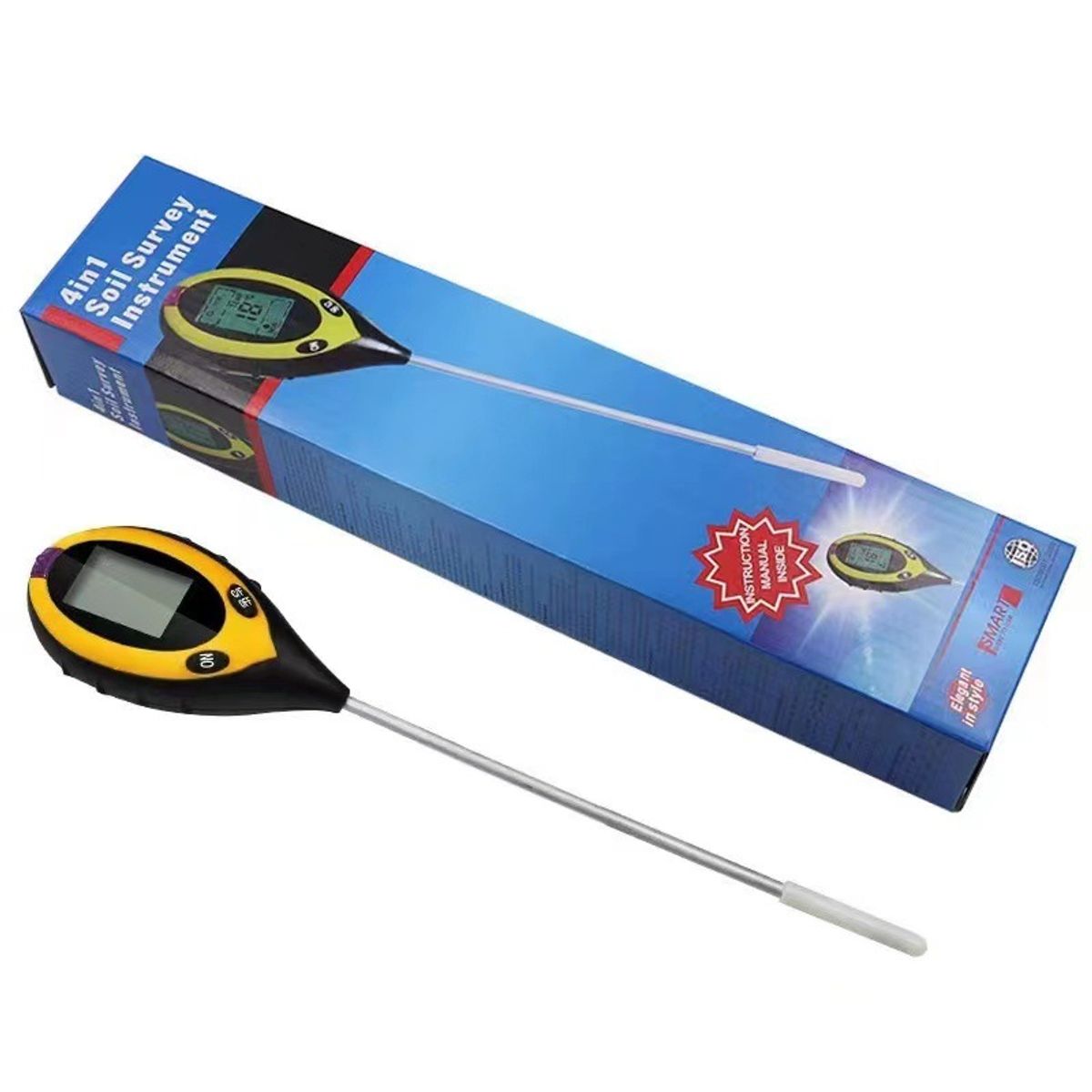 VATYERTY - Noyafa-medidor digital de ph del suelo 4 en 1 monitor de humedad