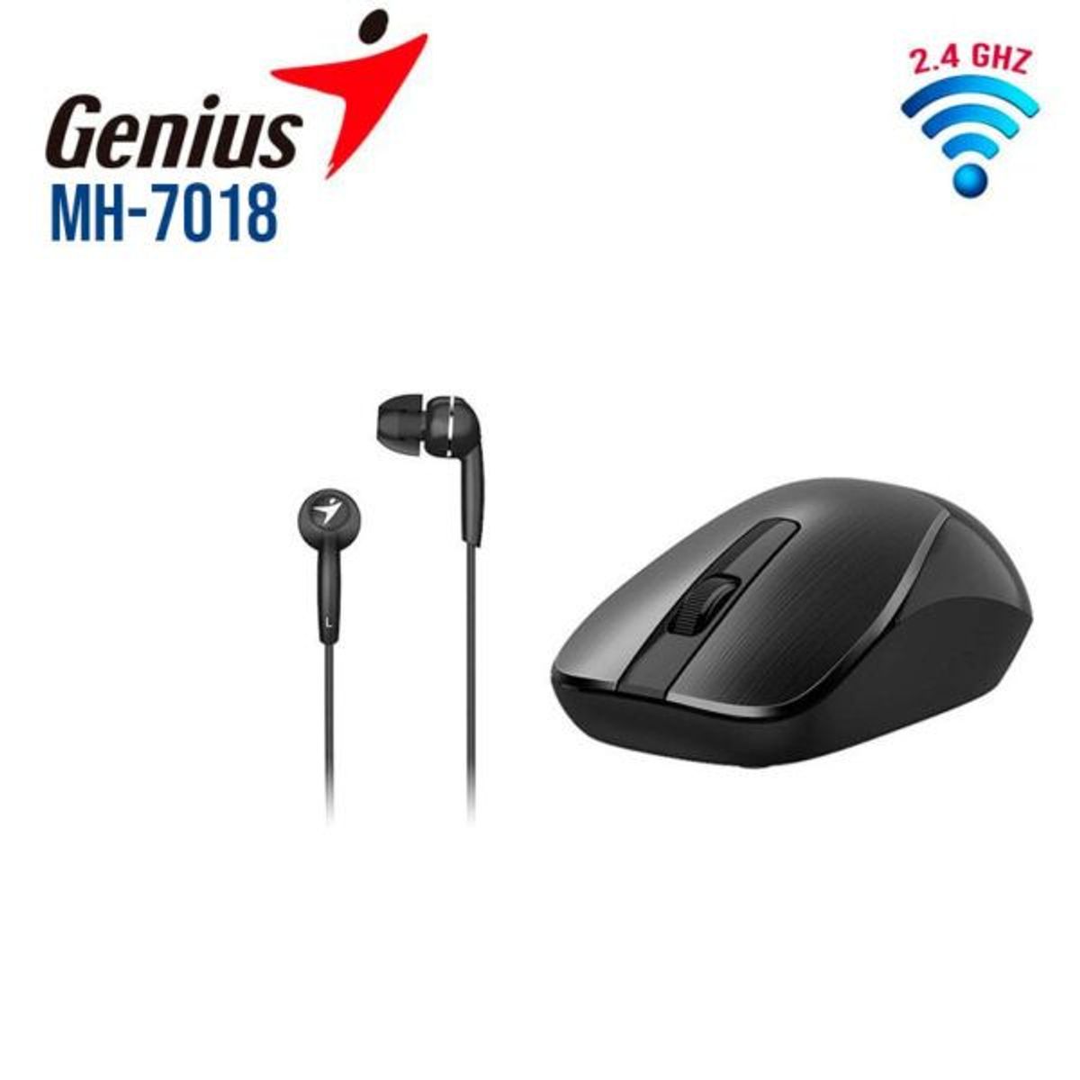 GENIUS - Mouse Inalambrico Genius MH-7018  Audifonos In Ear