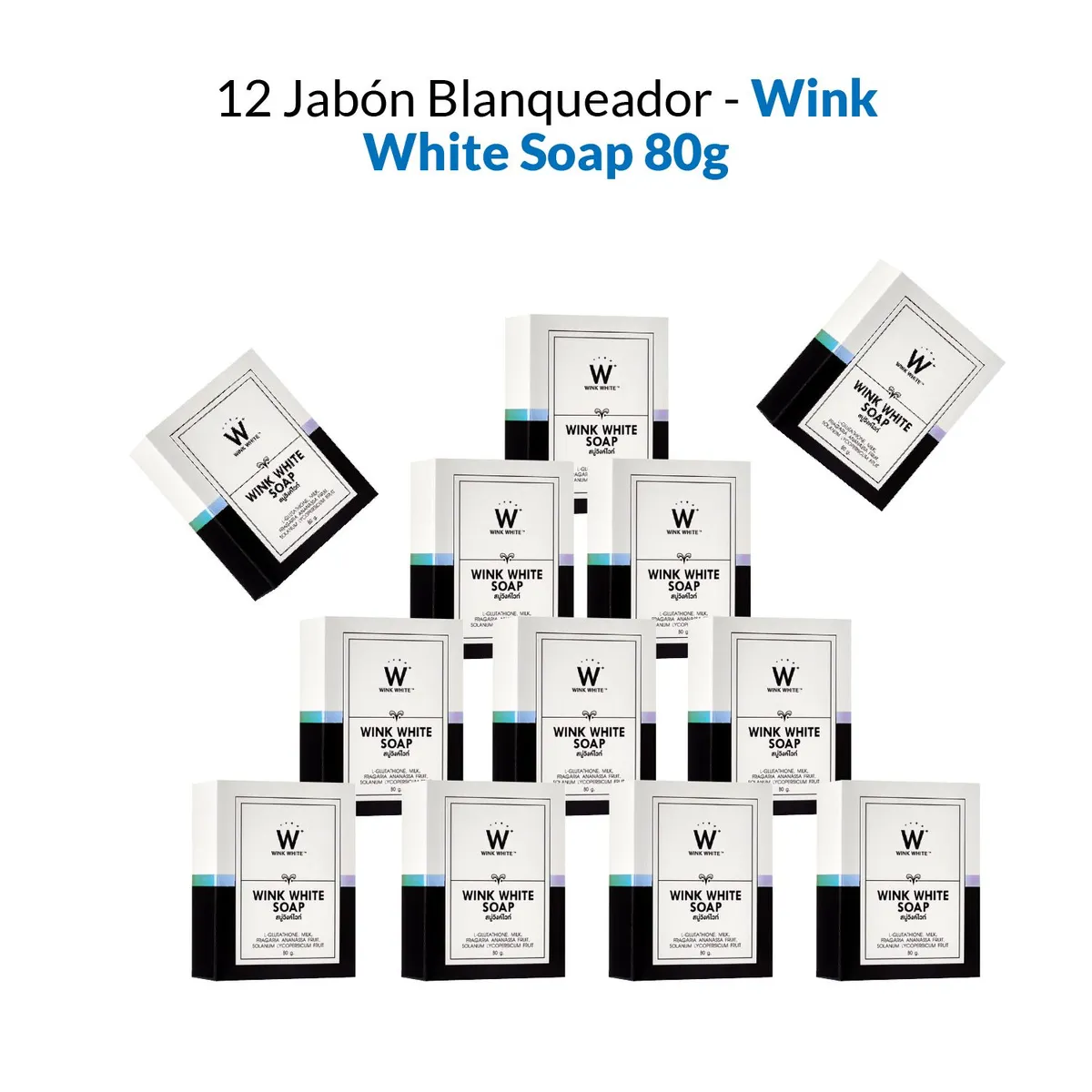 WINK WHITE - 12 Jabón Blanqueador Wink White Soap