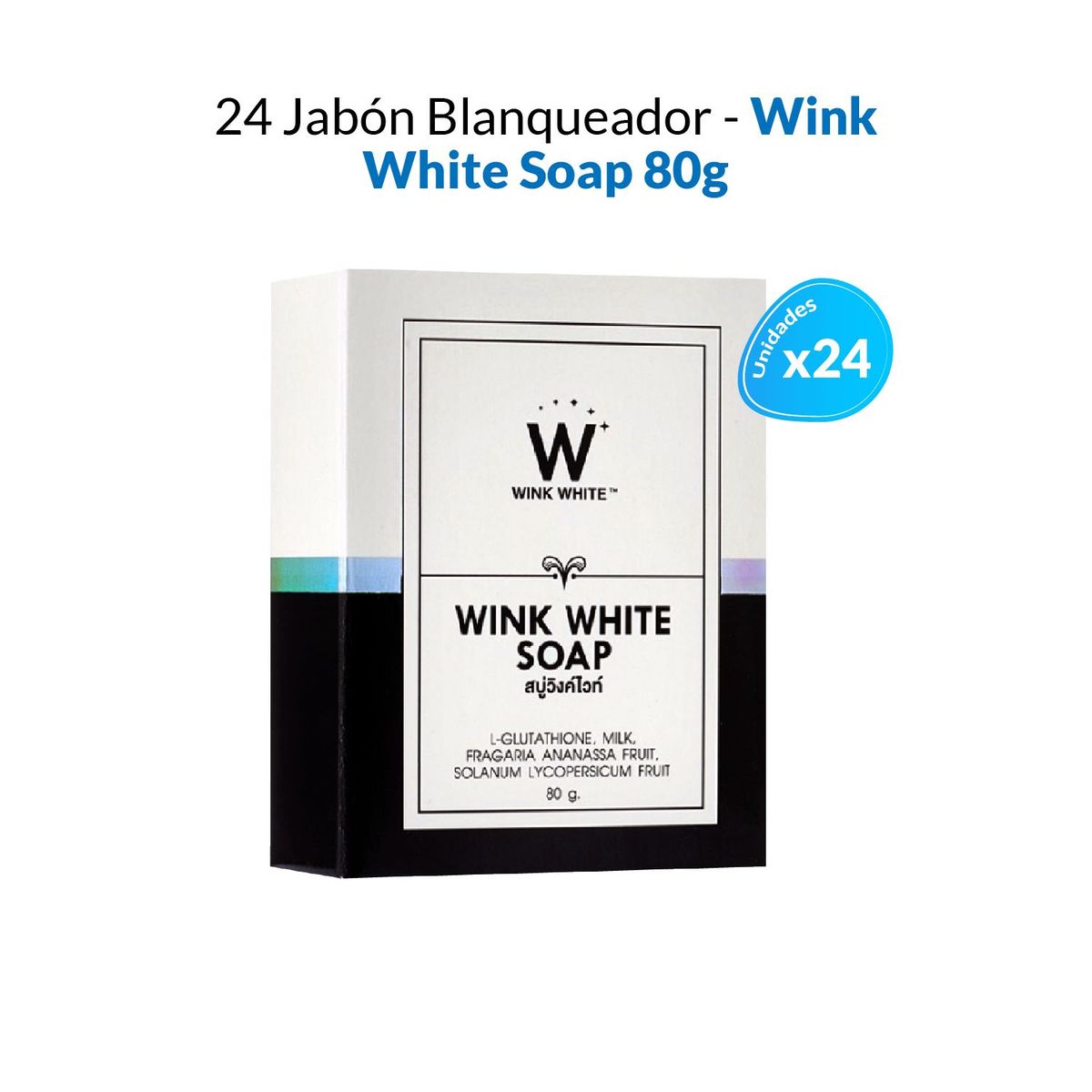 WINK WHITE - 24 Jabón Blanqueador Wink White Soap