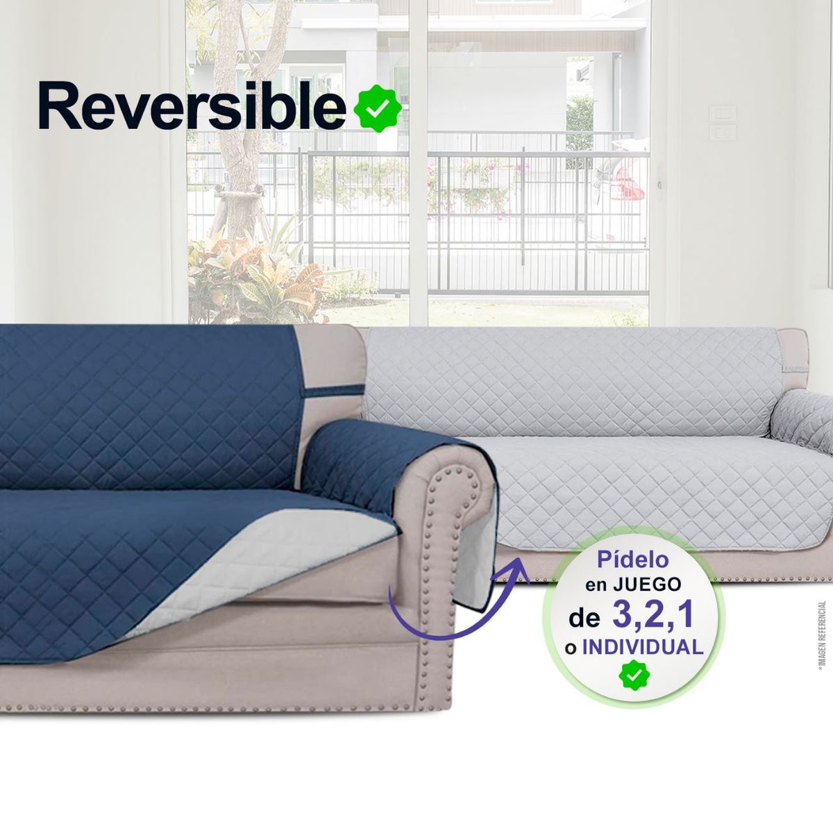 CRISAL - Cobertor de sofa  Juego 321