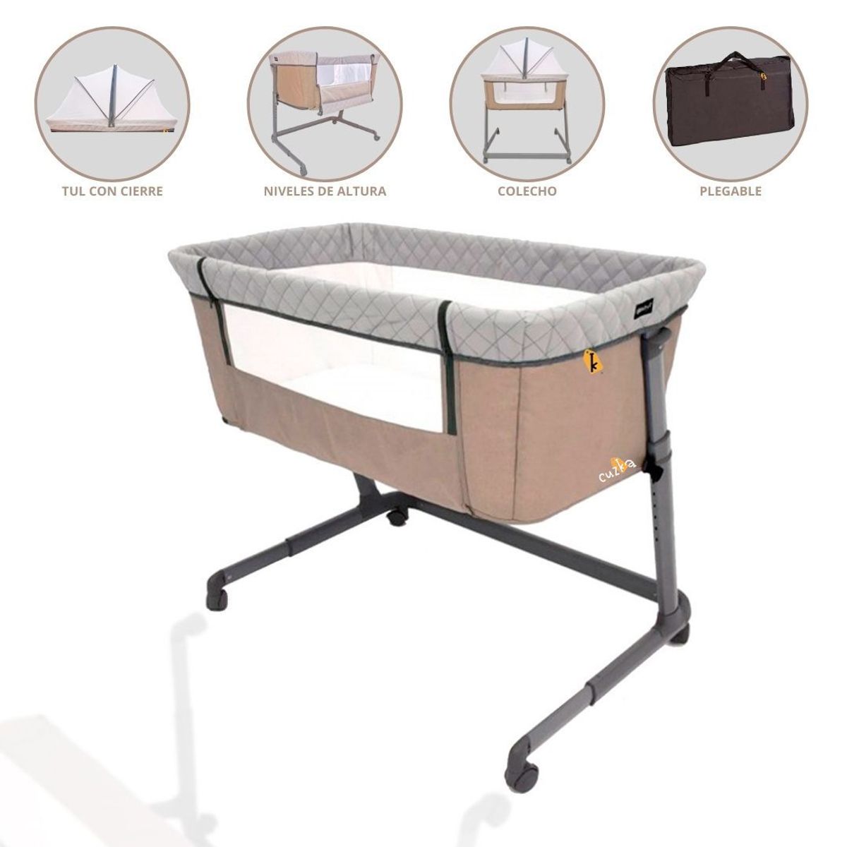 EBABY - Cuna Colecho para Bebés «MARION» Beige