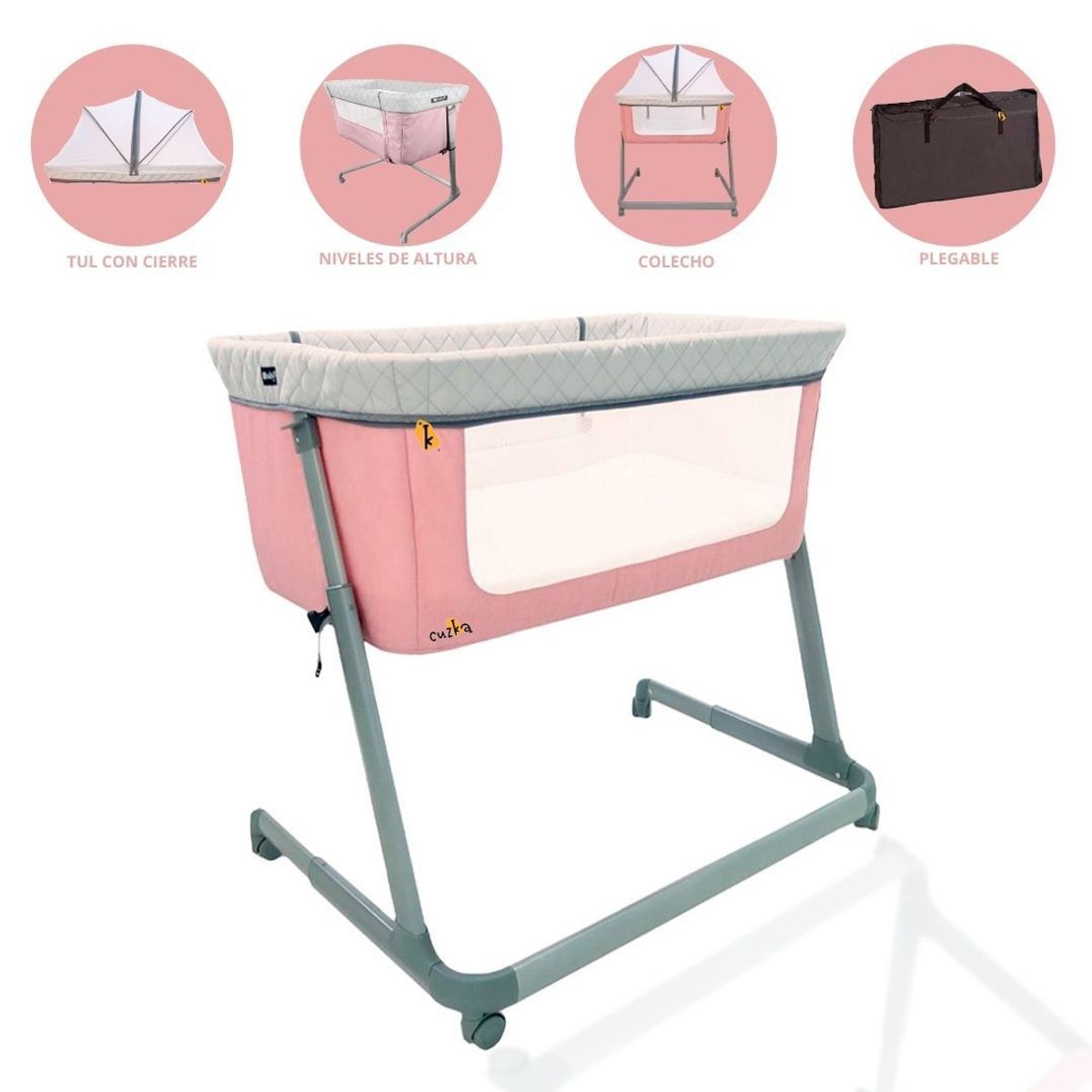 EBABY - Cuna Colecho para Bebés «MARION» Pink