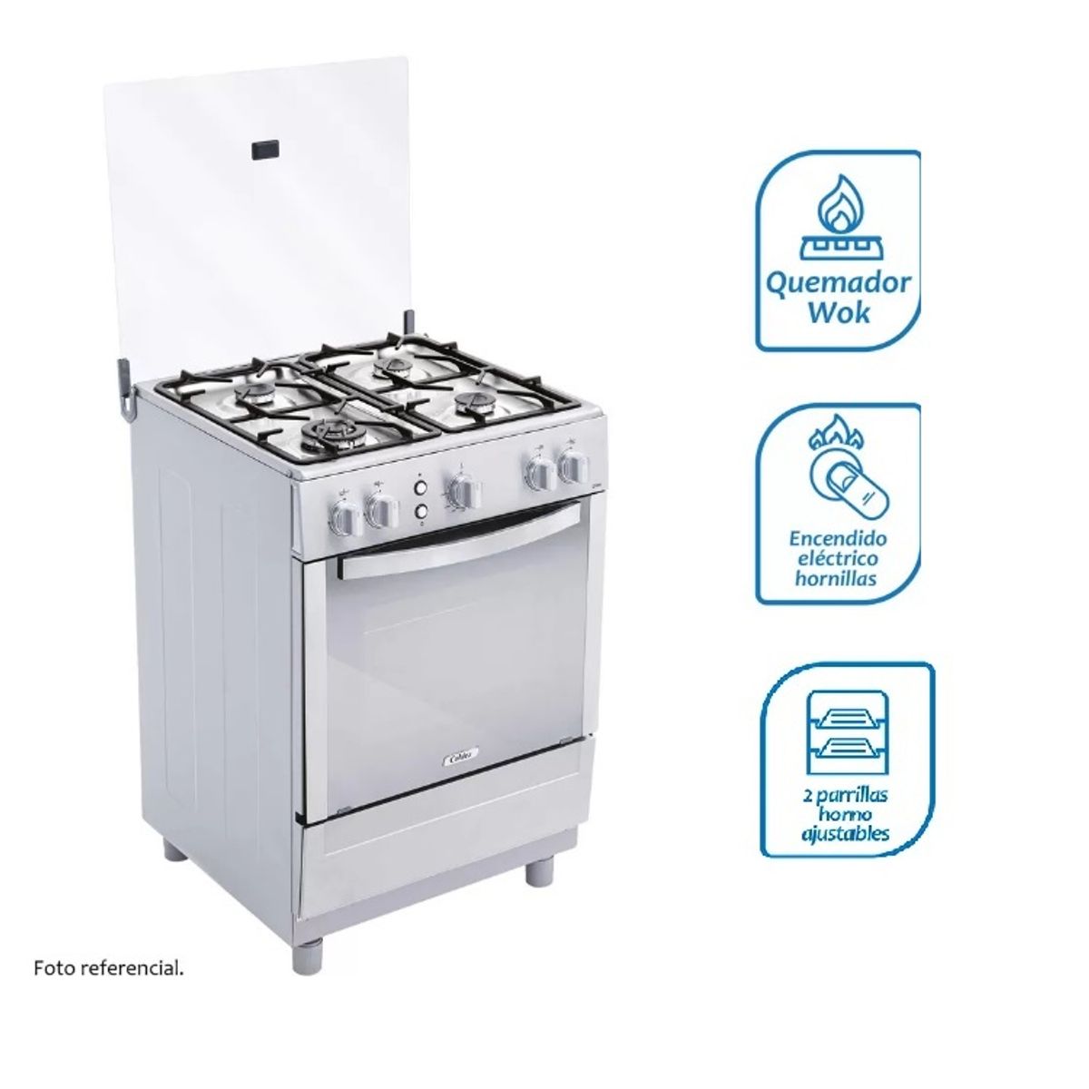 COLDEX - Cocina Coldex CX641 a Gas de Pie 24" 4 Quemadores Inox