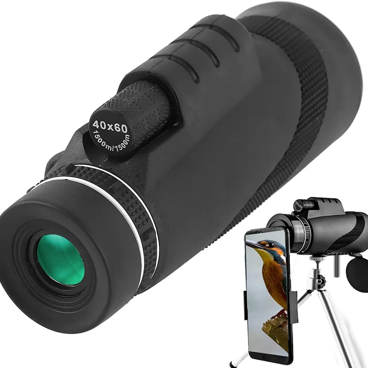 GENERICO - Monocular telescópico 9500m Adaptador de teléfono trípode