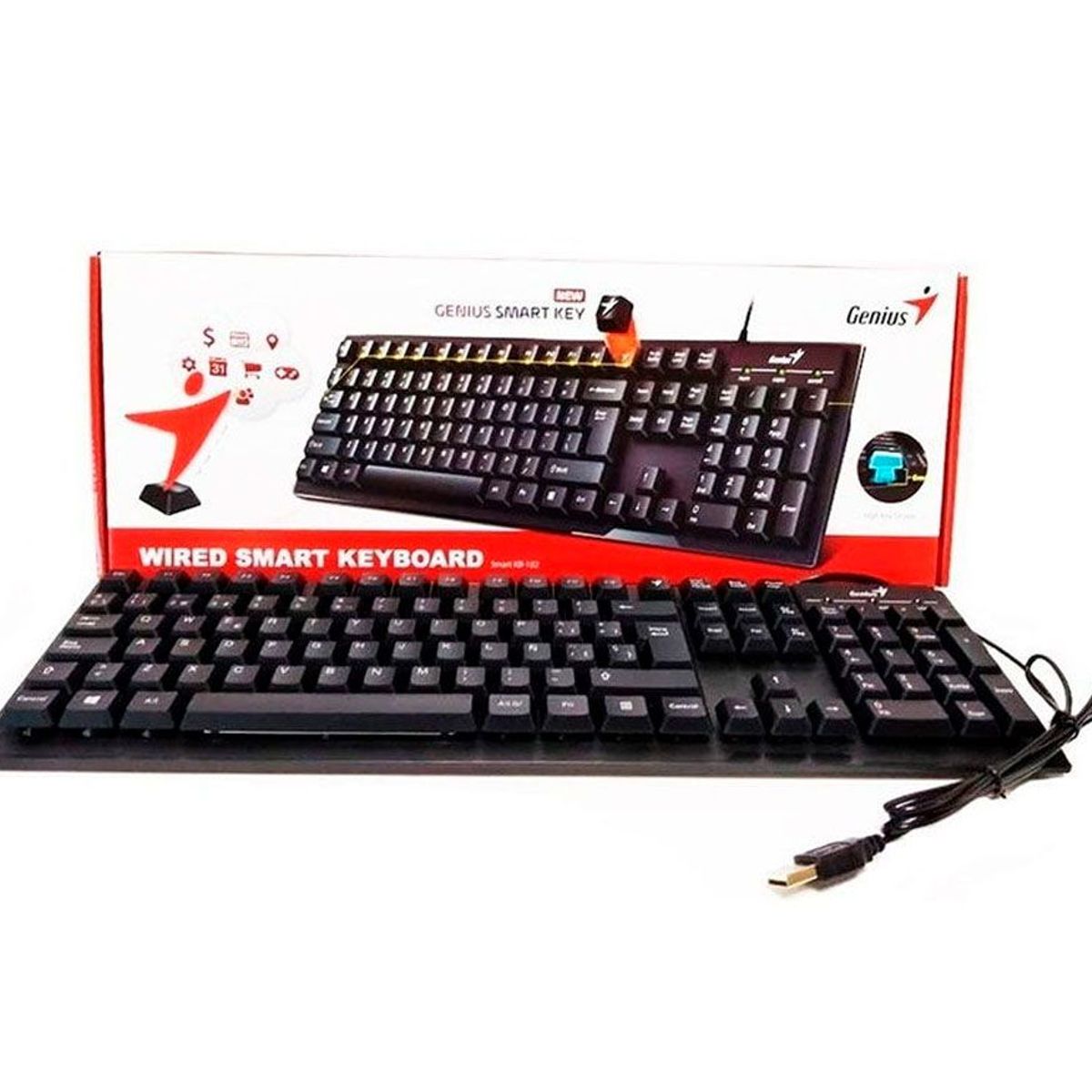 GENIUS - Teclado Genius Smart KB 102 Cableado Para Pc Resistente