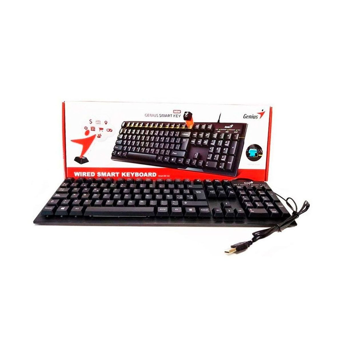 GENIUS - Teclado Genius Smart KB 102 Cableado Para Pc Resistente