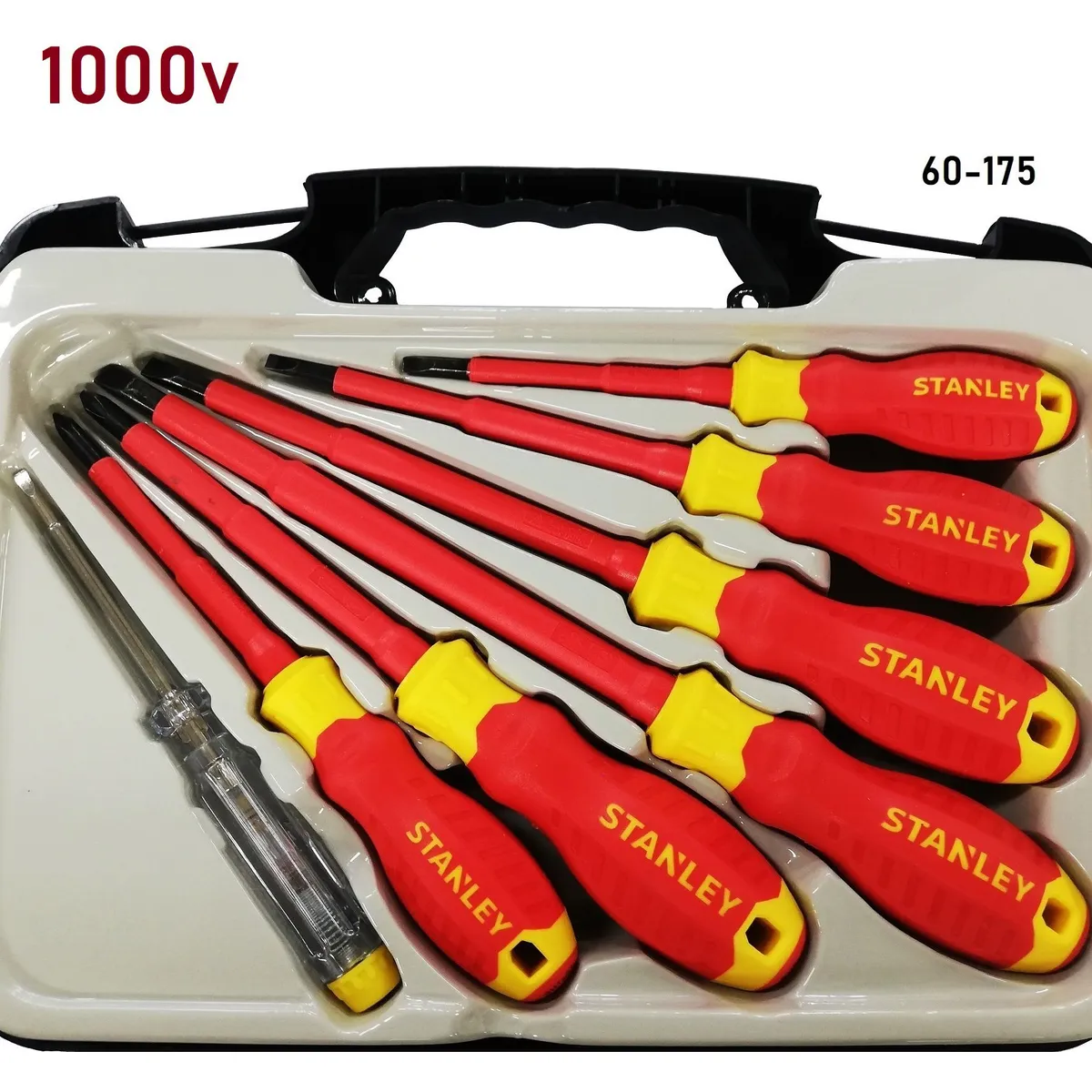 STANLEY - PROMO JUEGO 7 PIEZAS DESARMADORES AISLADOS 1000 VOLTIOS ELECTRICISTA 60-175 STANLEY