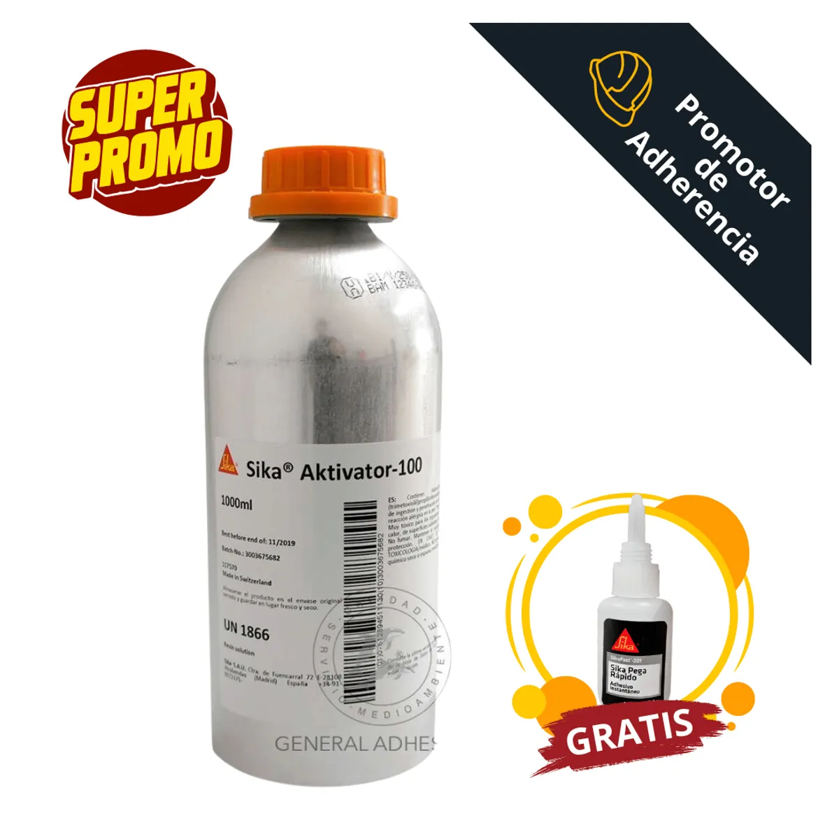 SIKA - Promotor de adherencia Sika Aktivator-100 x1L - Sikafast 201