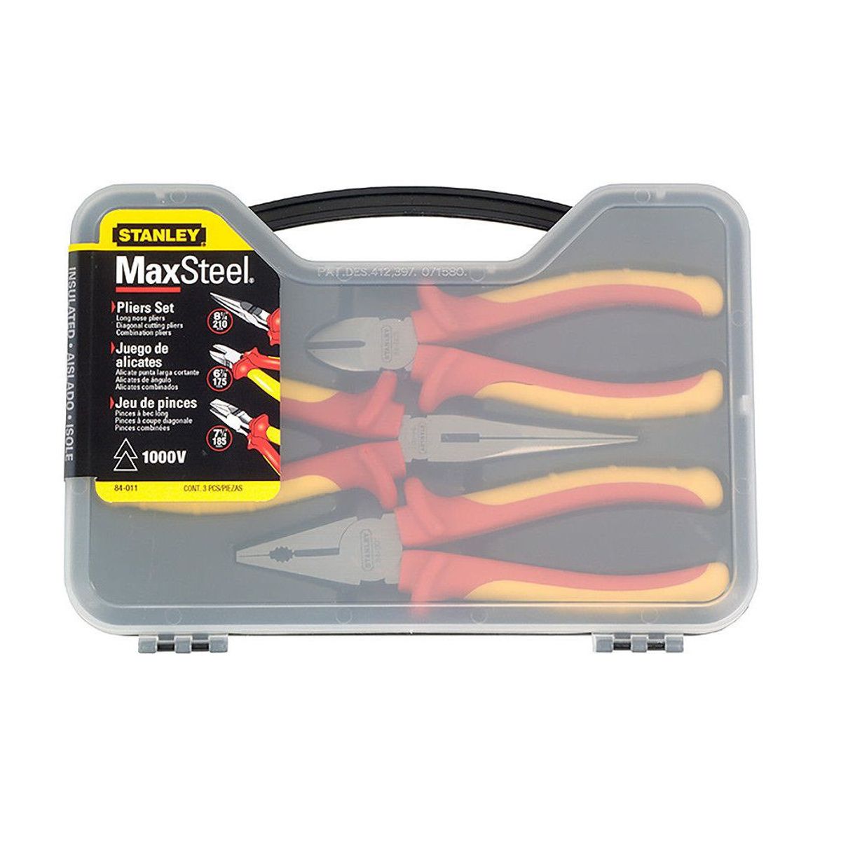 STANLEY - PROMO JUEGO 3 PIEZAS ALICATES AISLADOS 1000 VOLTIOS ELECTRICISTA 84-011 STANLEY