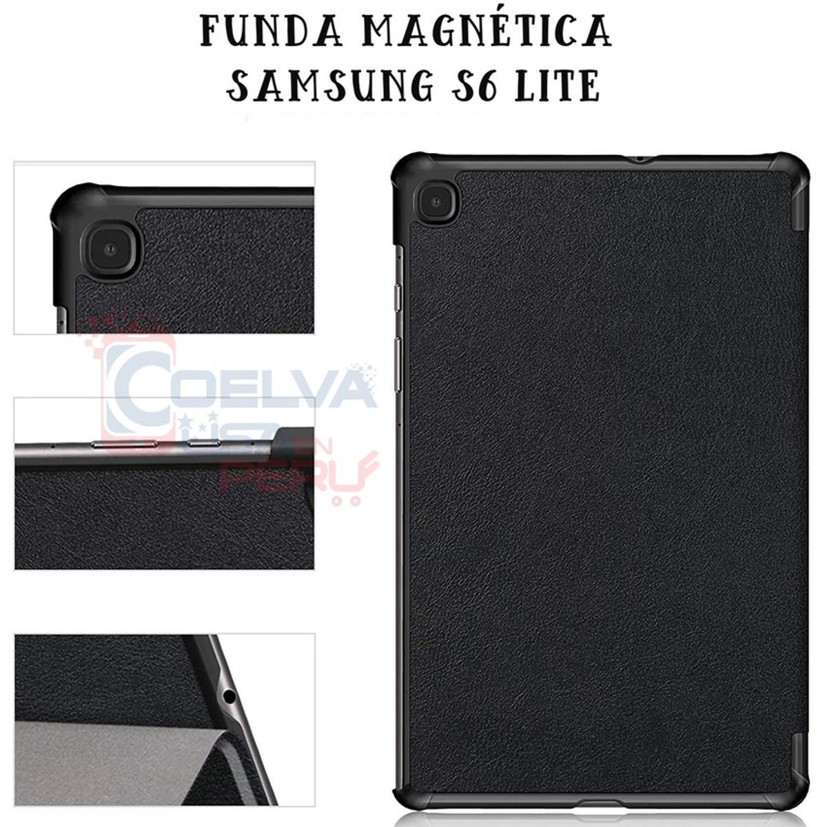 FUNDAANTIGOLPES - Case funda magnética tablet galaxy tab s6 lite 10.4” 2020 sm-p610/p615