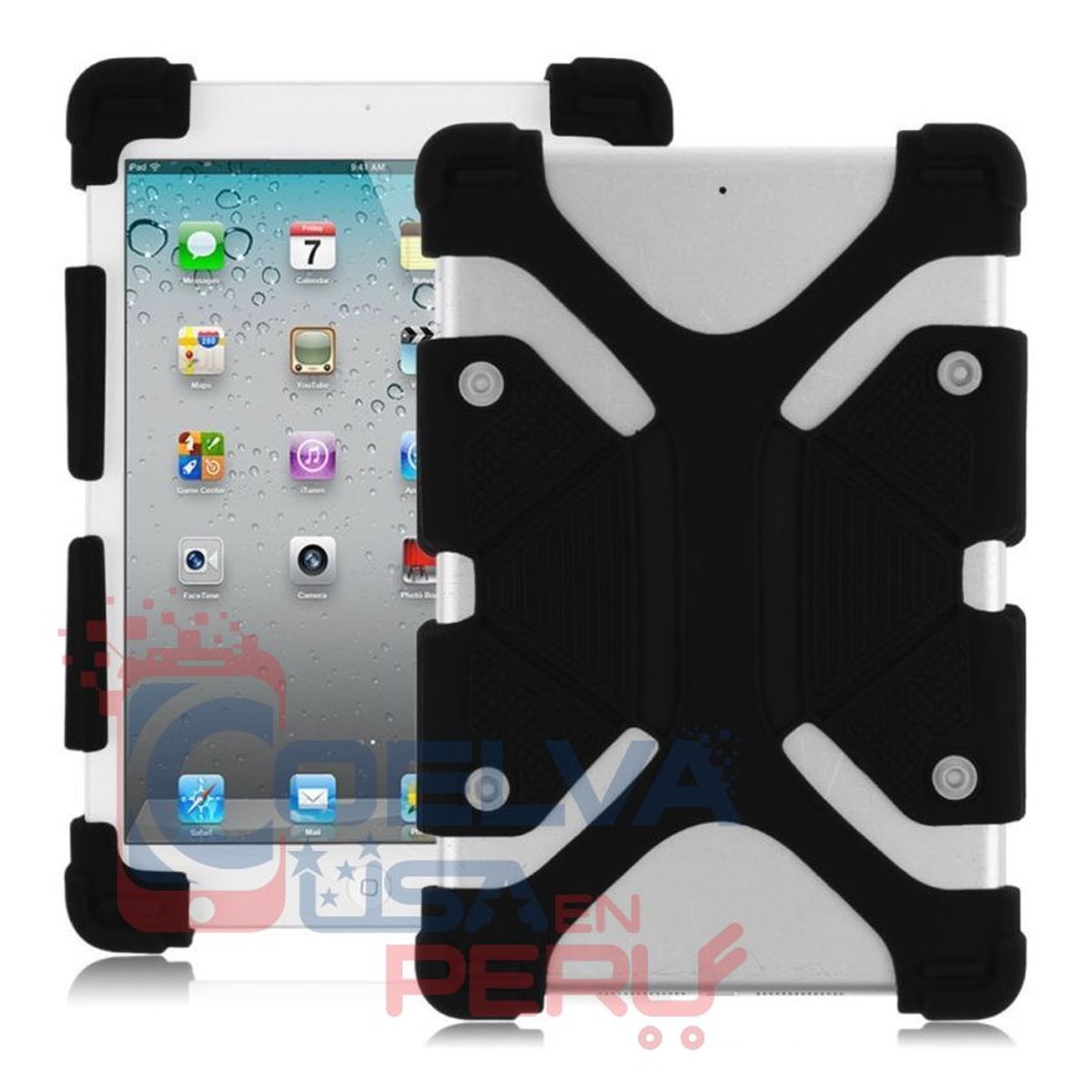 GENERICO - Funda silicona universal antigolpe para tablet 7 pulgadas