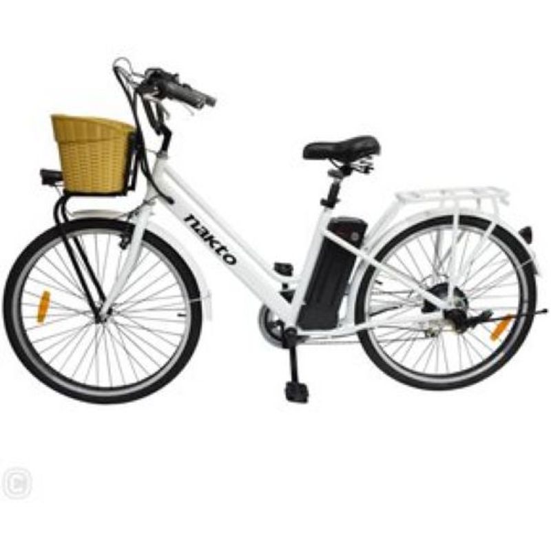GENERICO - Bicicleta Eléctrica Nakto Clásica, 36V/250W - Aro 26 - Blanco