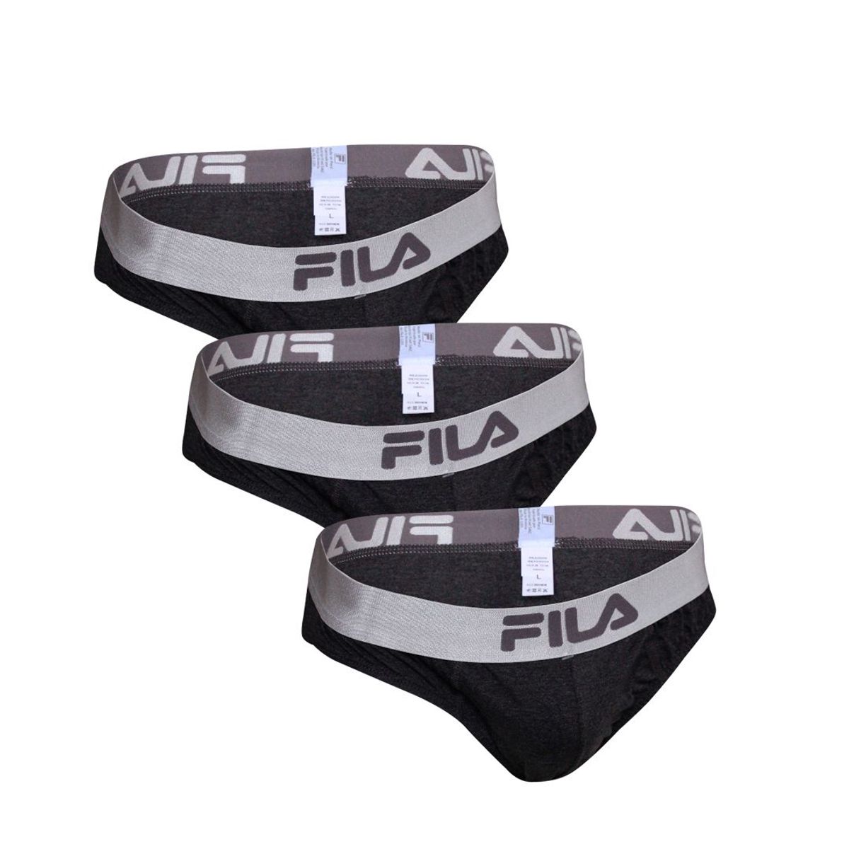 FILA - Pack x3 Trusa Fila Hombre Plomo Oscuro