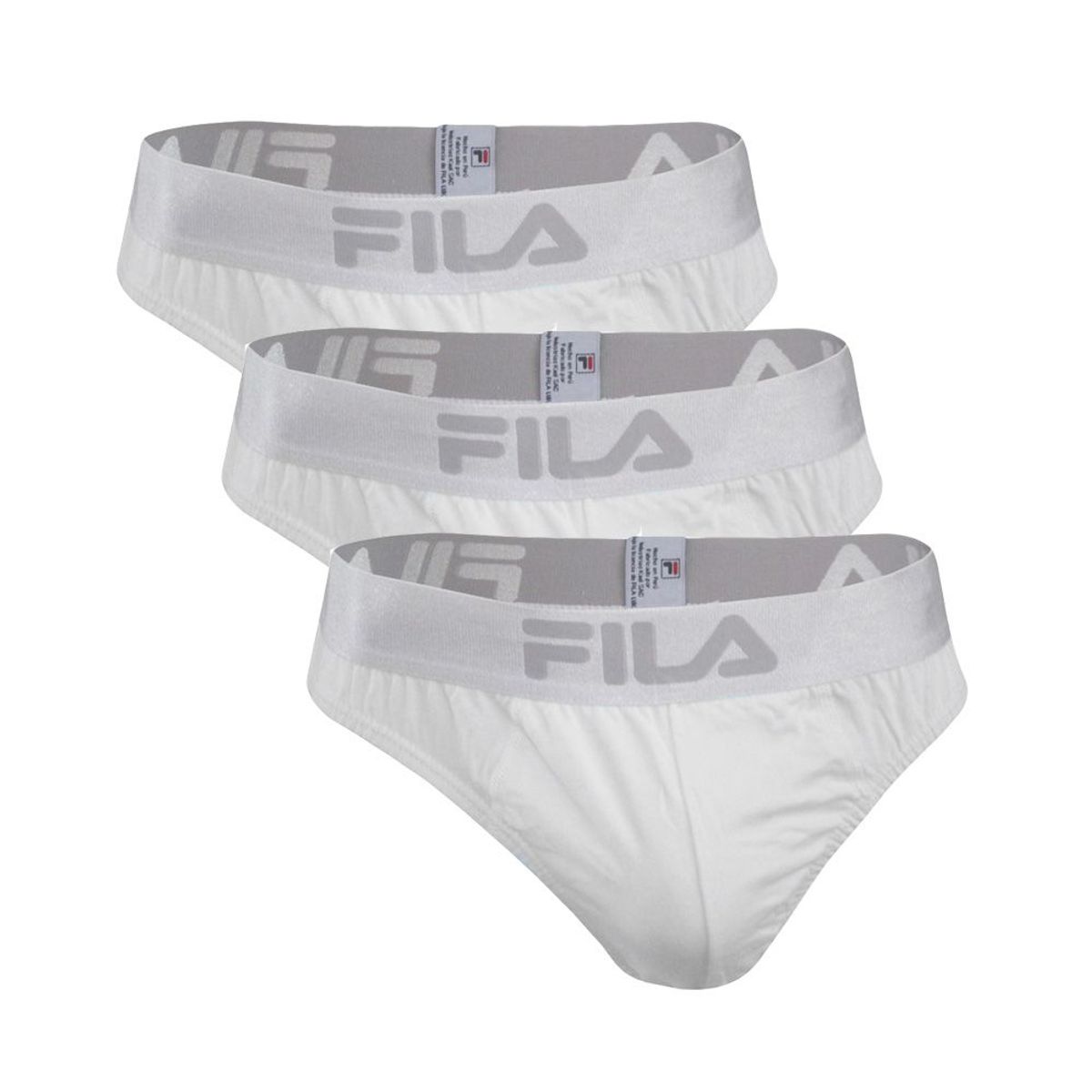 FILA - Pack x3 Trusa Fila Hombre Blanco