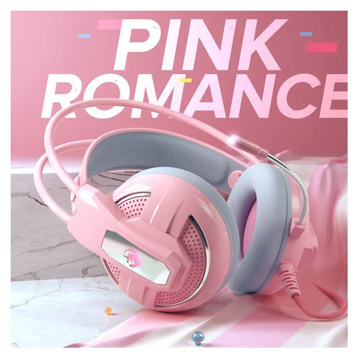 GENERICO - Audífono longtao pro x2 rgb gaming headset usb3.5mm micrófono rosado