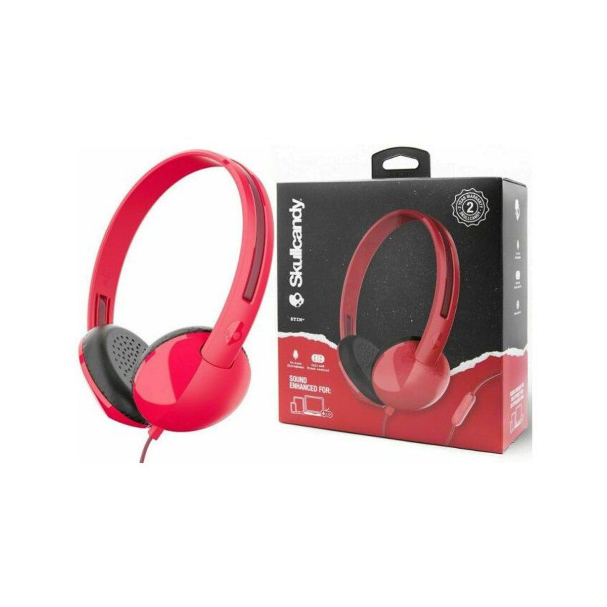SKULLCANDY - Skullcandy audífonos con micrófono stim supreme sound - rojo