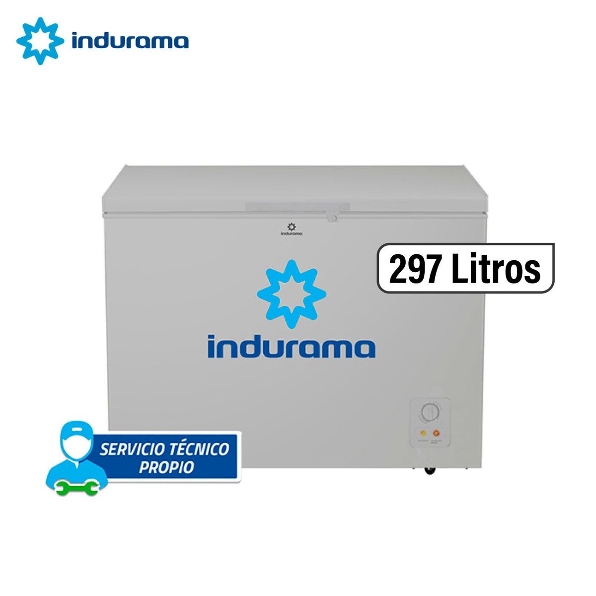 INDURAMA - CONGELADORA INDURAMA DEFROST 297L CI-320GR GRIS