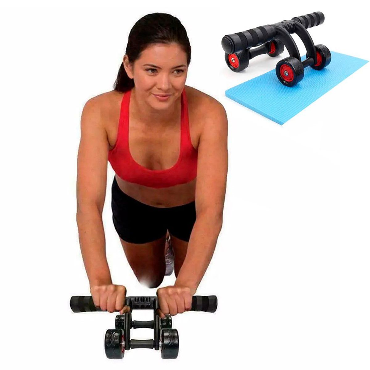 GENERICO - 3 Ruedas Abdominales Fitness