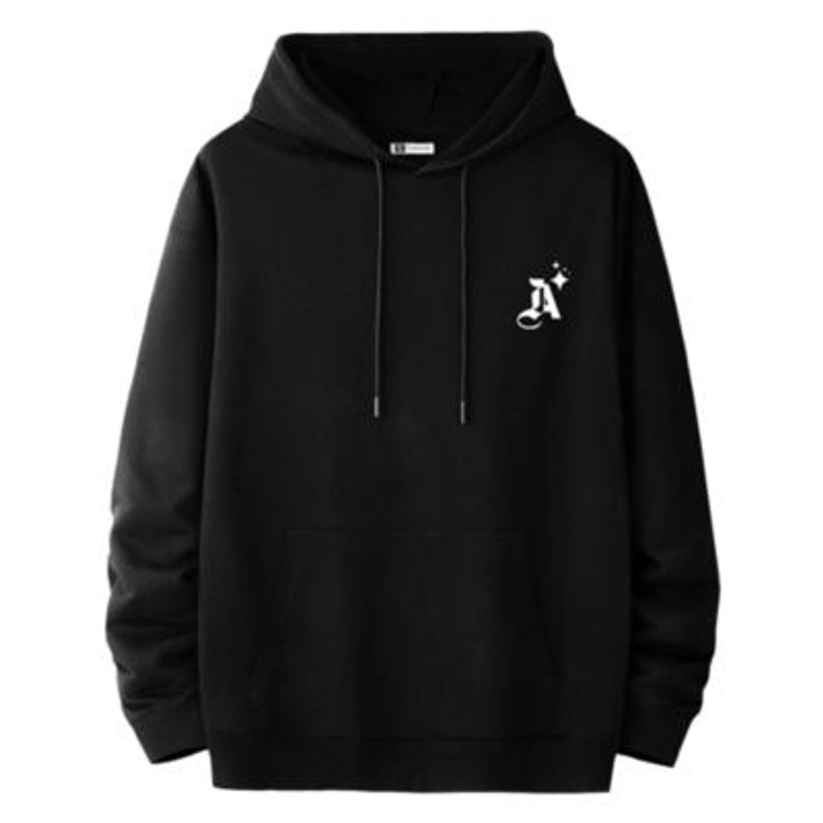 YANSUS - Polera Yansus Hombre Negro Con Capucha Y Estampado