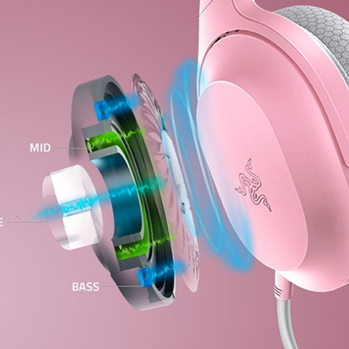 RAZER - AUDIFONO RAZER BARRACUDA X 2022 WIRELESS 7.1 MULTI-PLATFORM QUARTZ