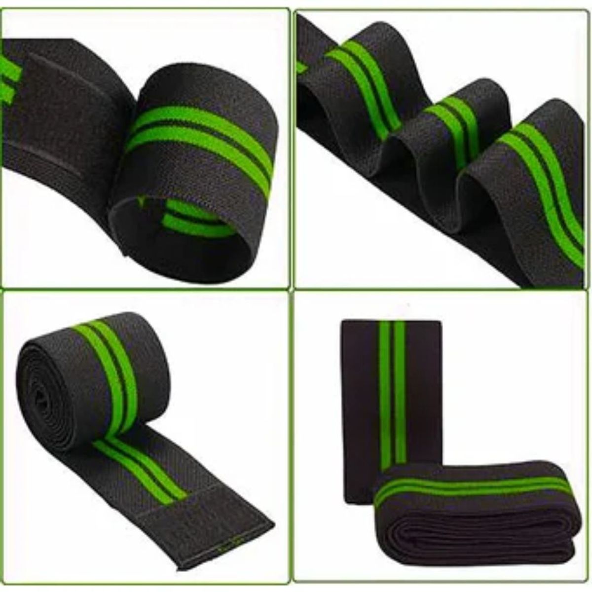 GENERICO - Vendas Rodillera  con Velcro de Potencia para Gimnasio Verde