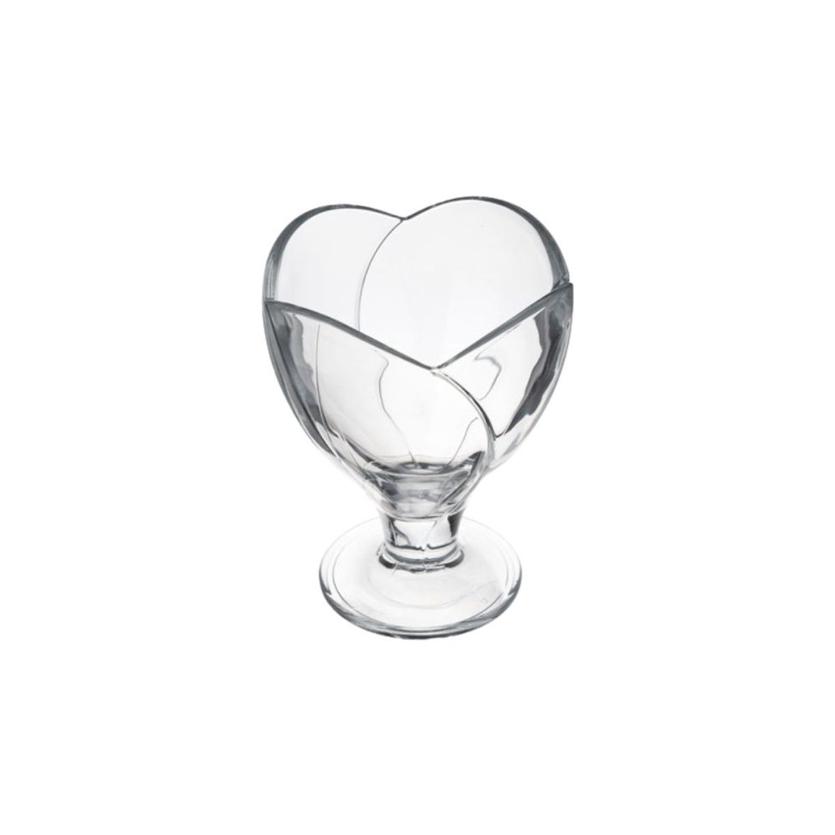 HYGGE - Set de 6 copas de vidrio para postre helado forma de flor 250ml