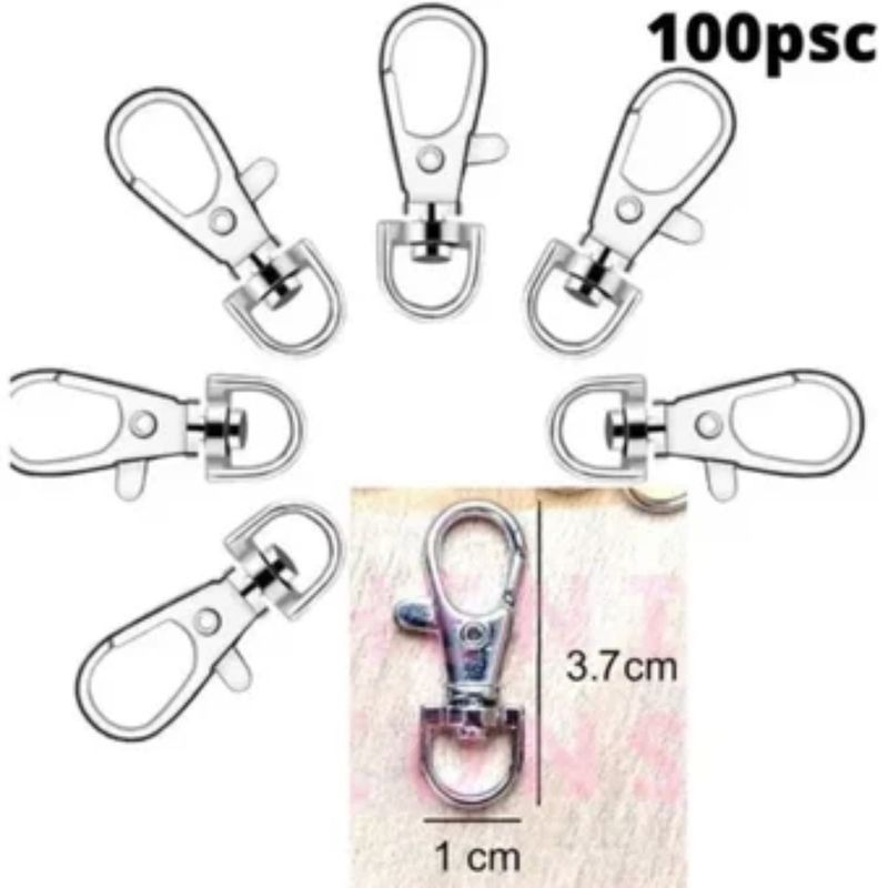 GENERICO - Mosquetón Ganchos Giratorios Para Llaveros X100 Piezas 1CM