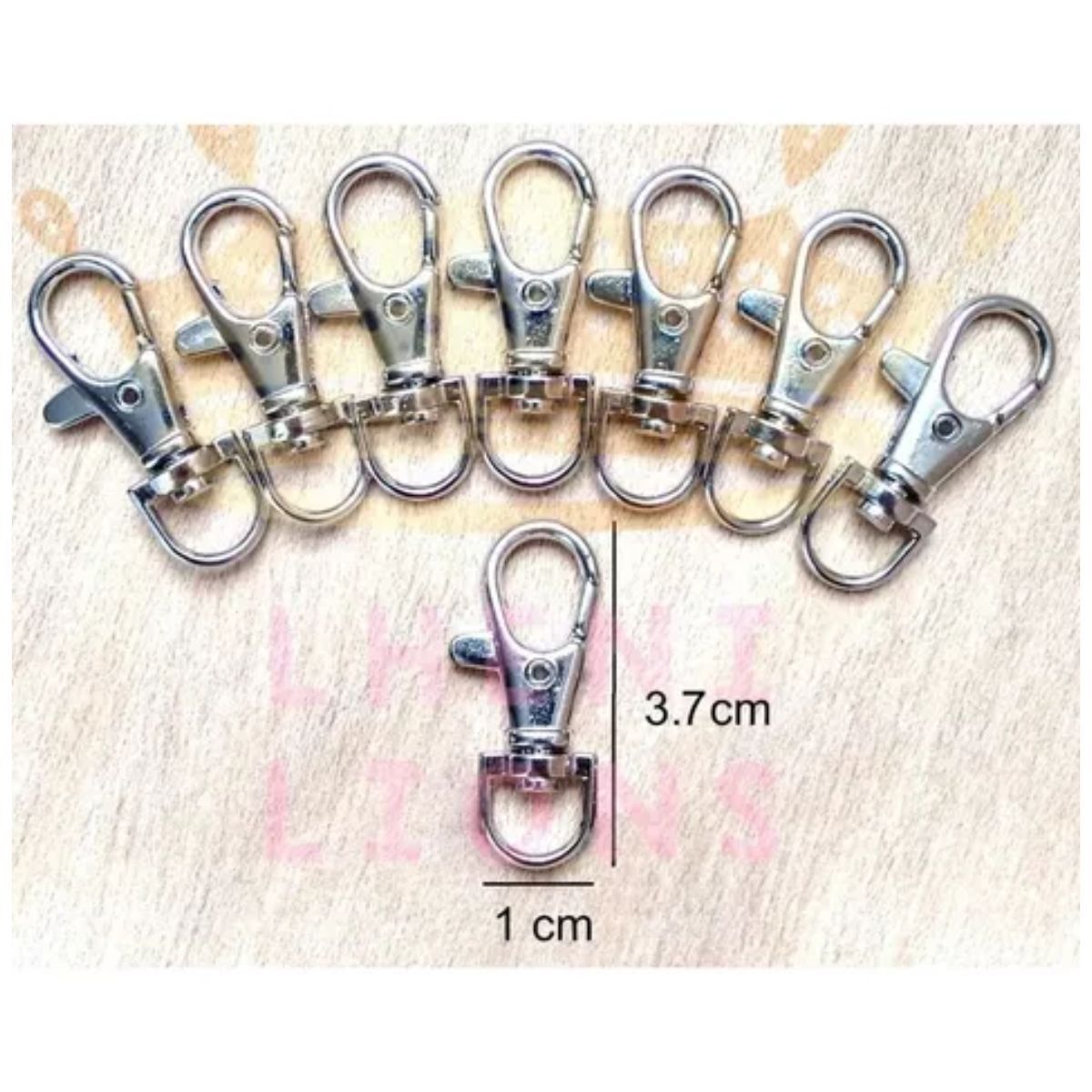 GENERICO - Mosquetón Ganchos Giratorios Para Llaveros X100 Piezas 1CM