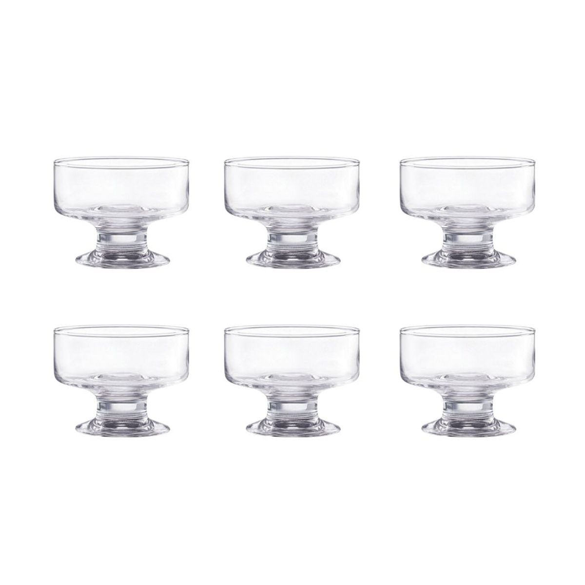 HYGGE - Set de 6 copas de vidrio para postre helado